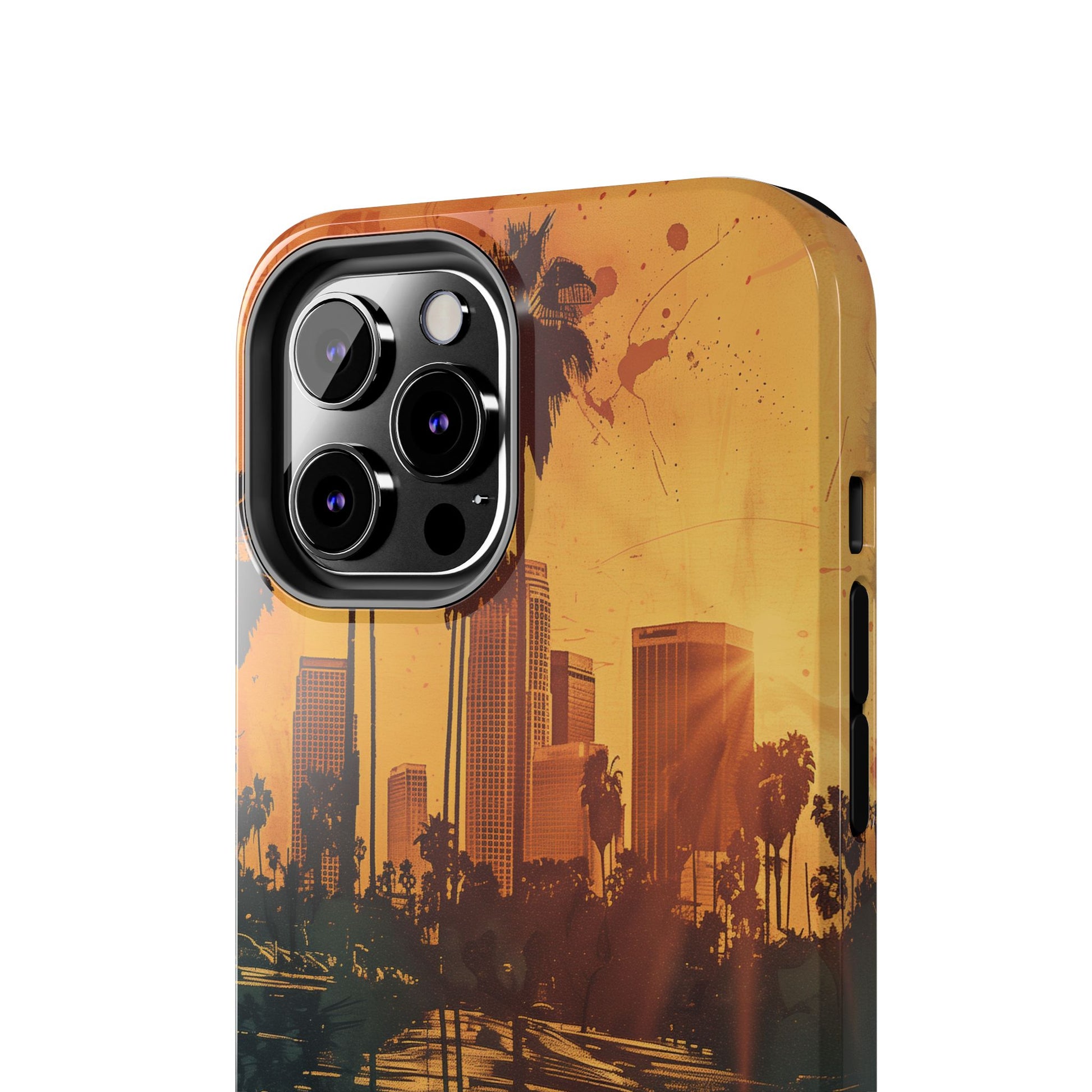 Los Angeles Sunset iPhone Case, Golden Hour Scenic View, Hollywood Hills Sunset Phone Case, Palm Trees Phone Case, iphone 15 pro max case
