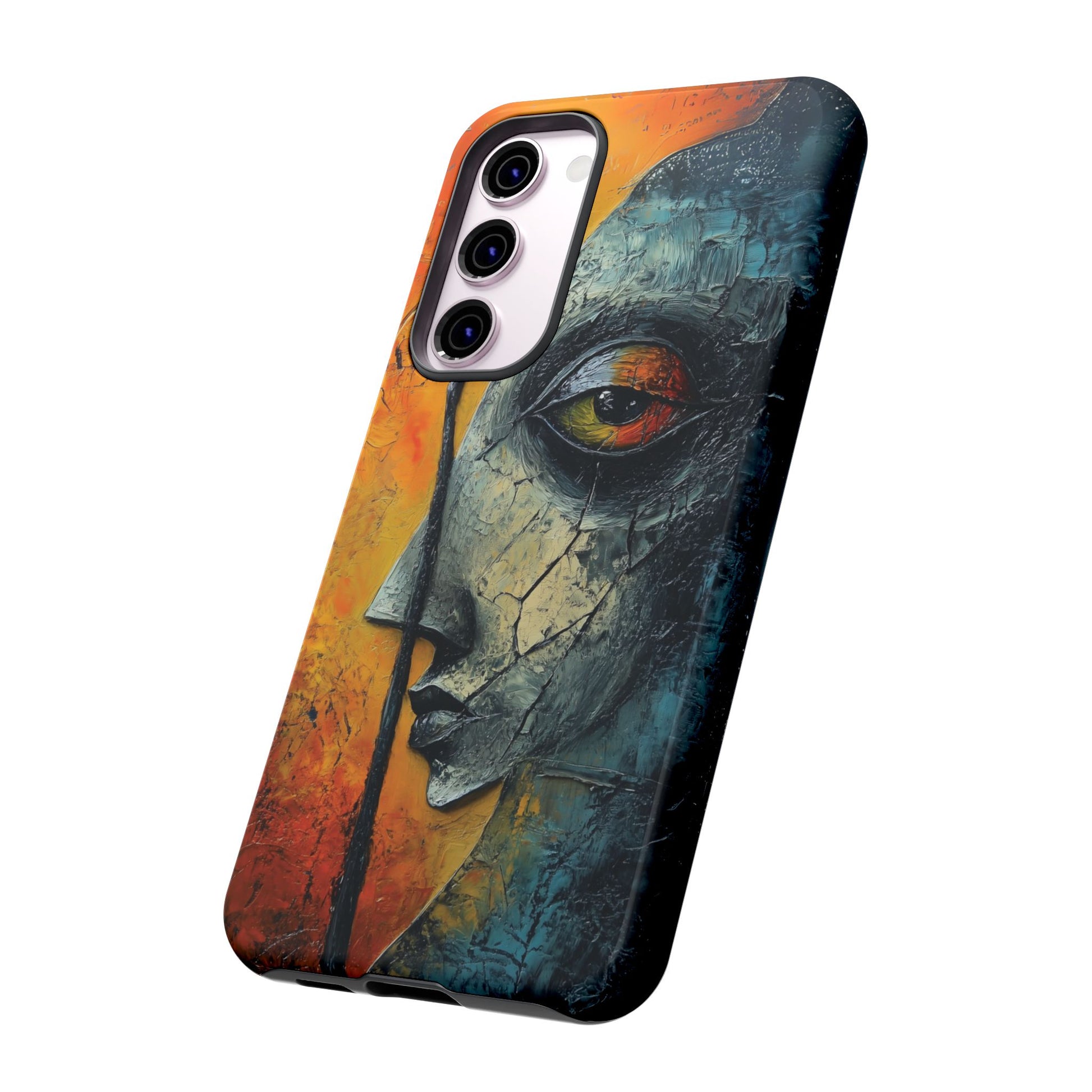 Surrealist Art Phone Case Salvador Dali Style Face Tough Case Unique Artistic 3D Textured Look Surrealism Gift Art iPhone 13 14 15 16