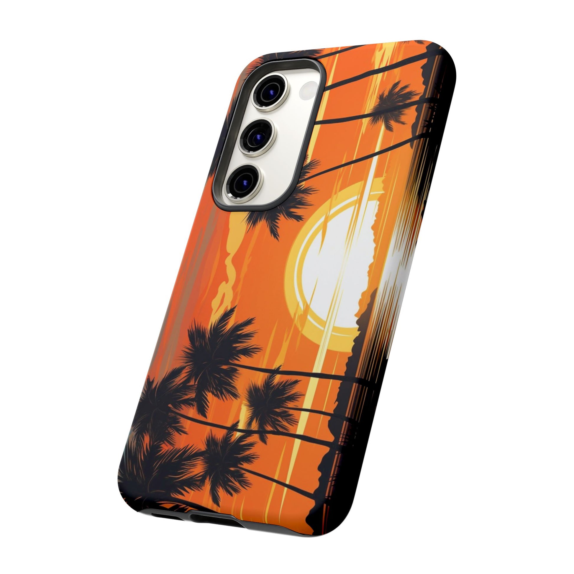 Sunset Palm Trees Tough Phone Cases for iPhone and Android