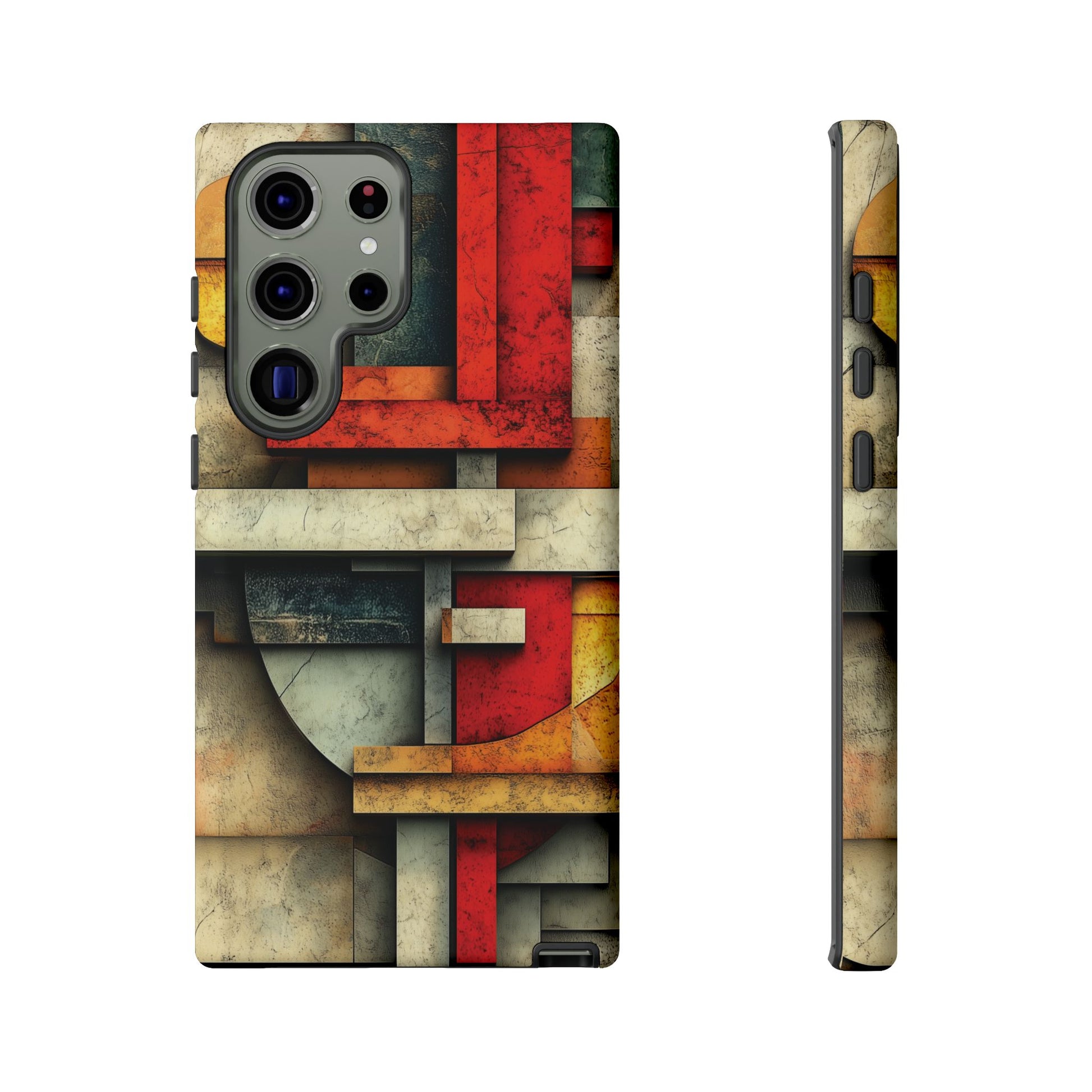 Red Prairie Style Frank Lloyd Wright Usonian Phone Case Geometric Stained Glass Art Deco Marble Gold 13 14 15 16 iPhone Pro Max Galaxy Pixel