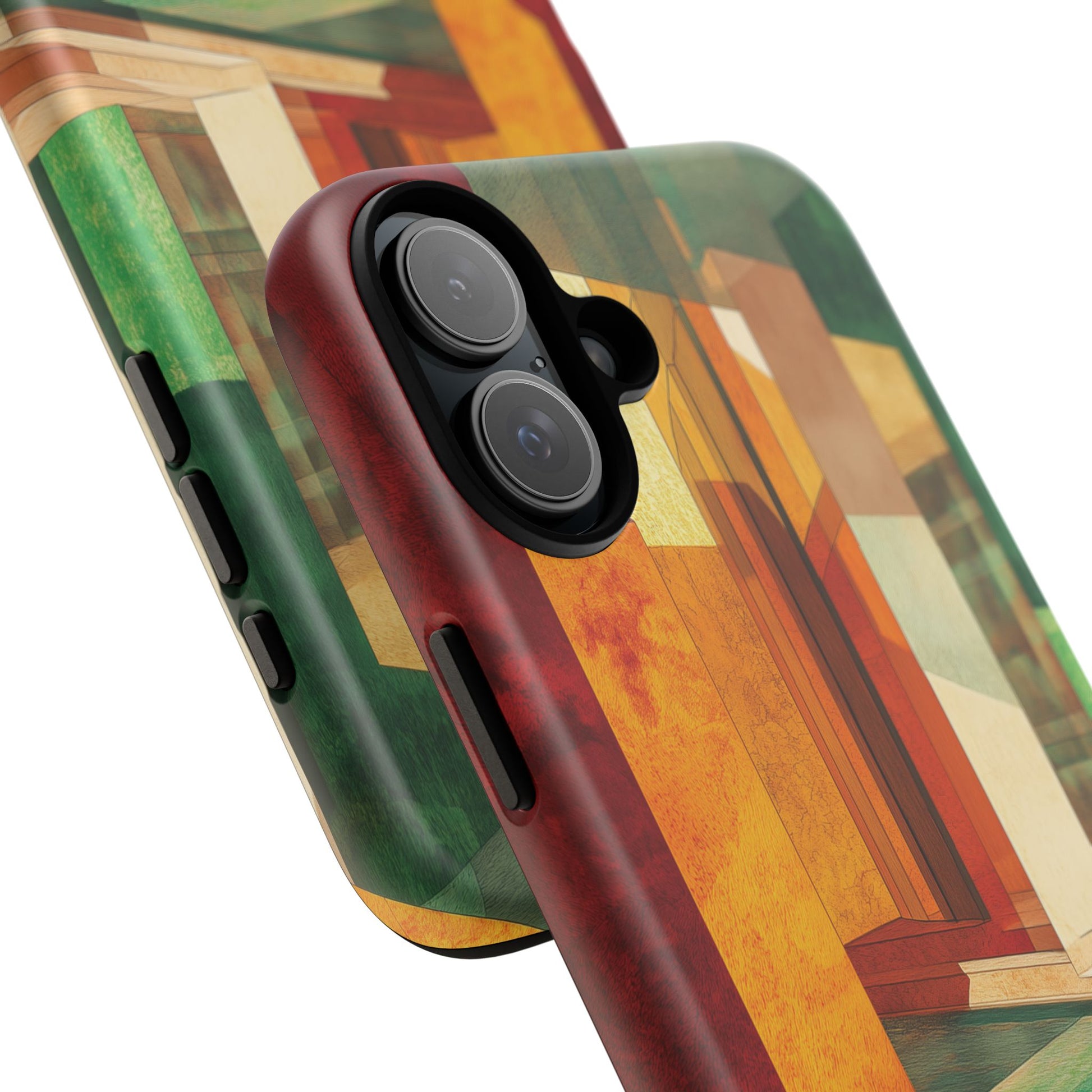 Art Deco Frank Lloyd Wright Inspired Usonian Phone Case Geometric Stained Glass Art Deco Marble Gold 13 14 15 16 iPhone Pro Max Galaxy Pixel