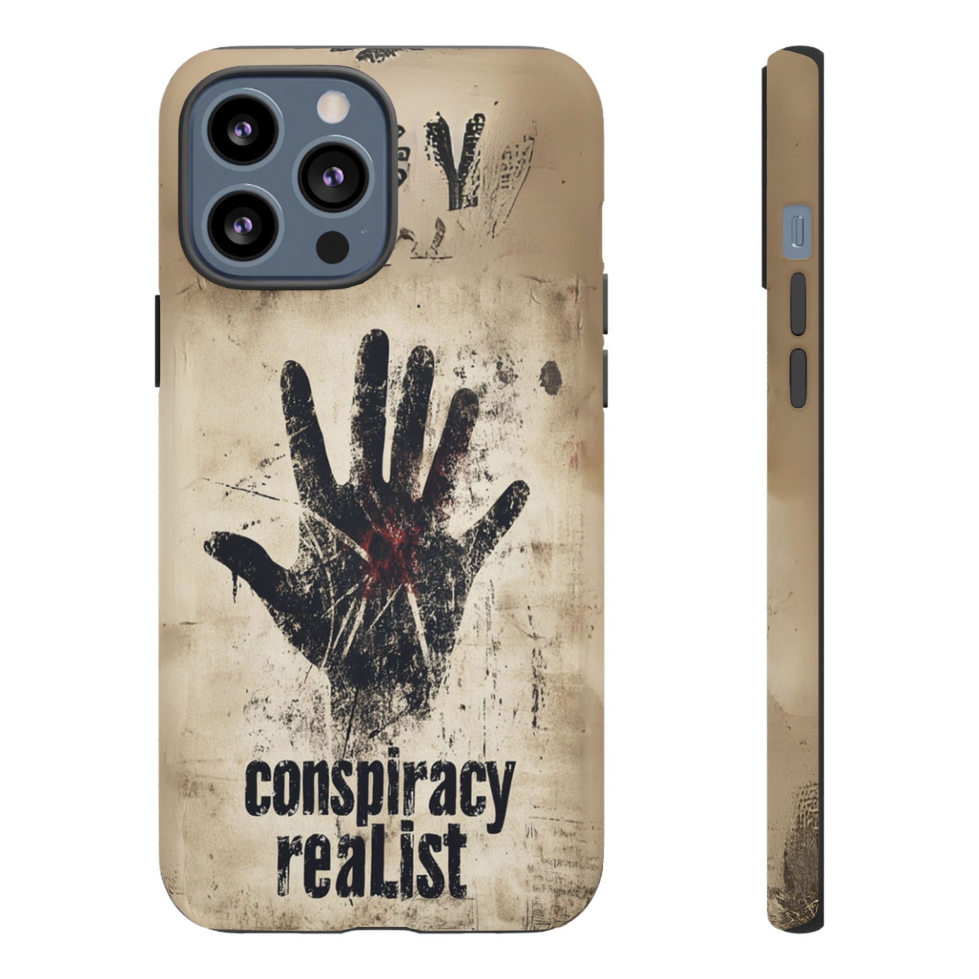 Conspiracy Theories Paranormal Mystery UFO X-Files Inspired Ghostly Hand Conspiracy Realist Cryptid iPhone 13 14 15 16 Pro Max Galaxy Pixel