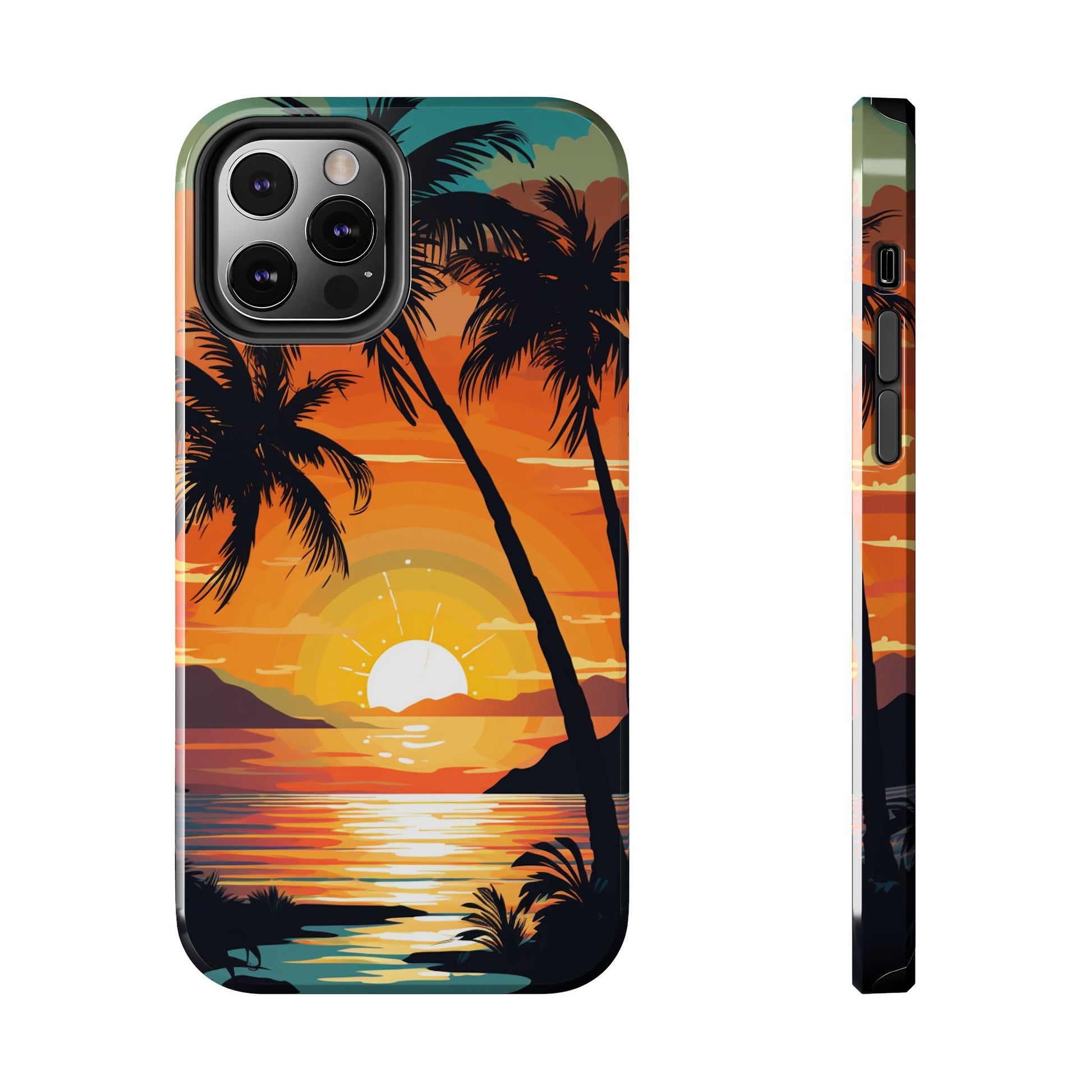Palm Trees and Sunsets Tough iPhone Cases