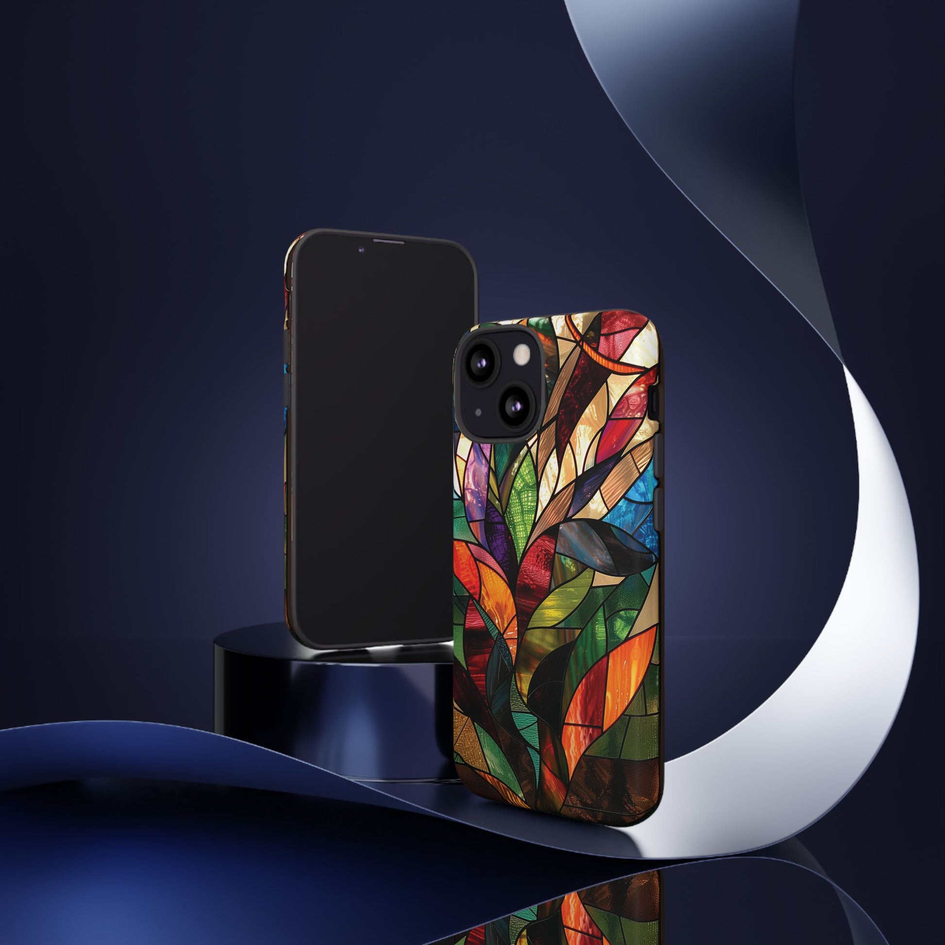 Frank Lloyd Wright Inspired Stained Glass Phone Case Mid Mod Geometric Artistic Architectural Design Art Deco iphone 13 14 15 16 Pro Max
