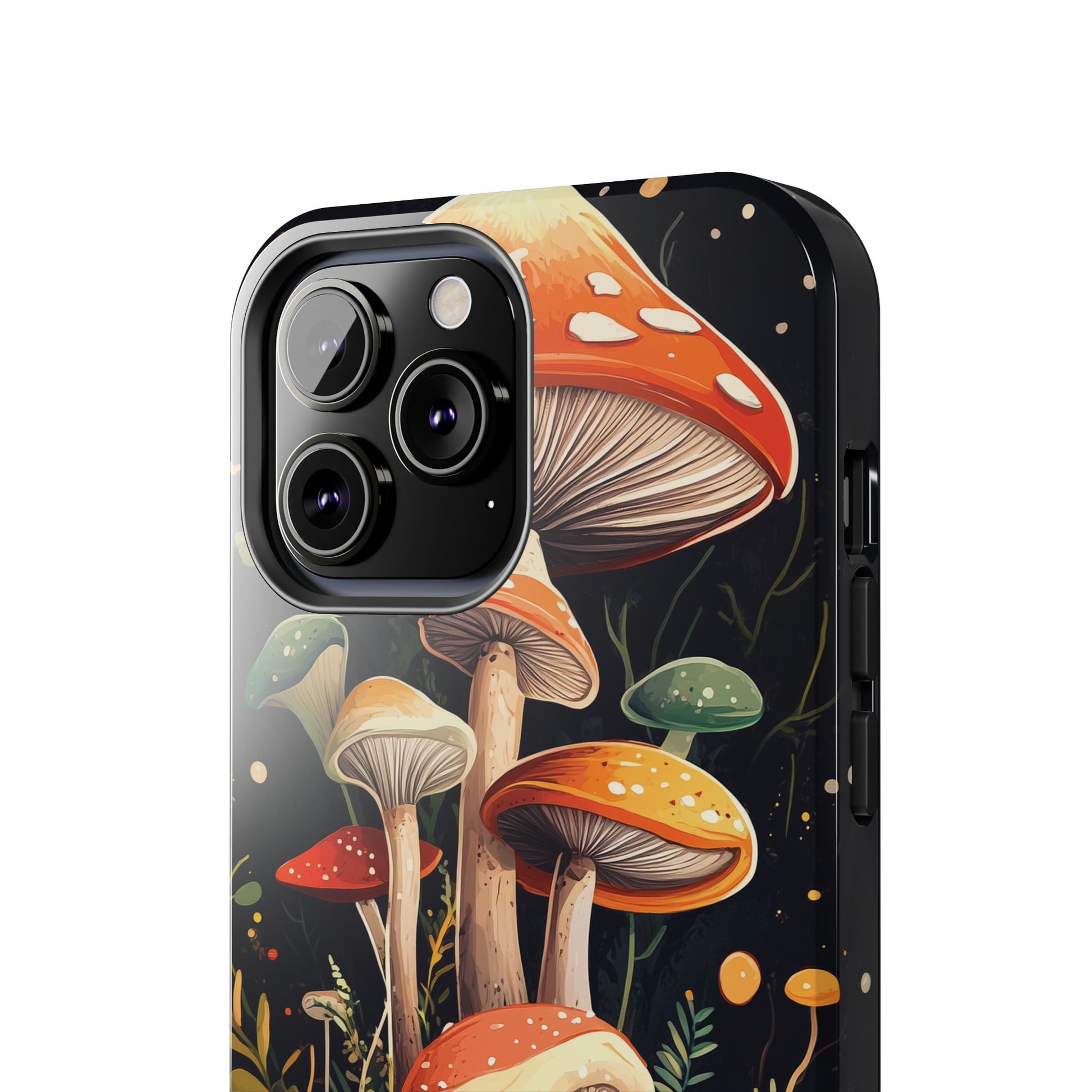 Mushroom Phone Case for iPhone, Cottagecore Fall Autumn Vibe iPhone 15 Plus, 15 Pro, Samsung Galaxy S24 Woodland Trippy Mushroom Handpainted