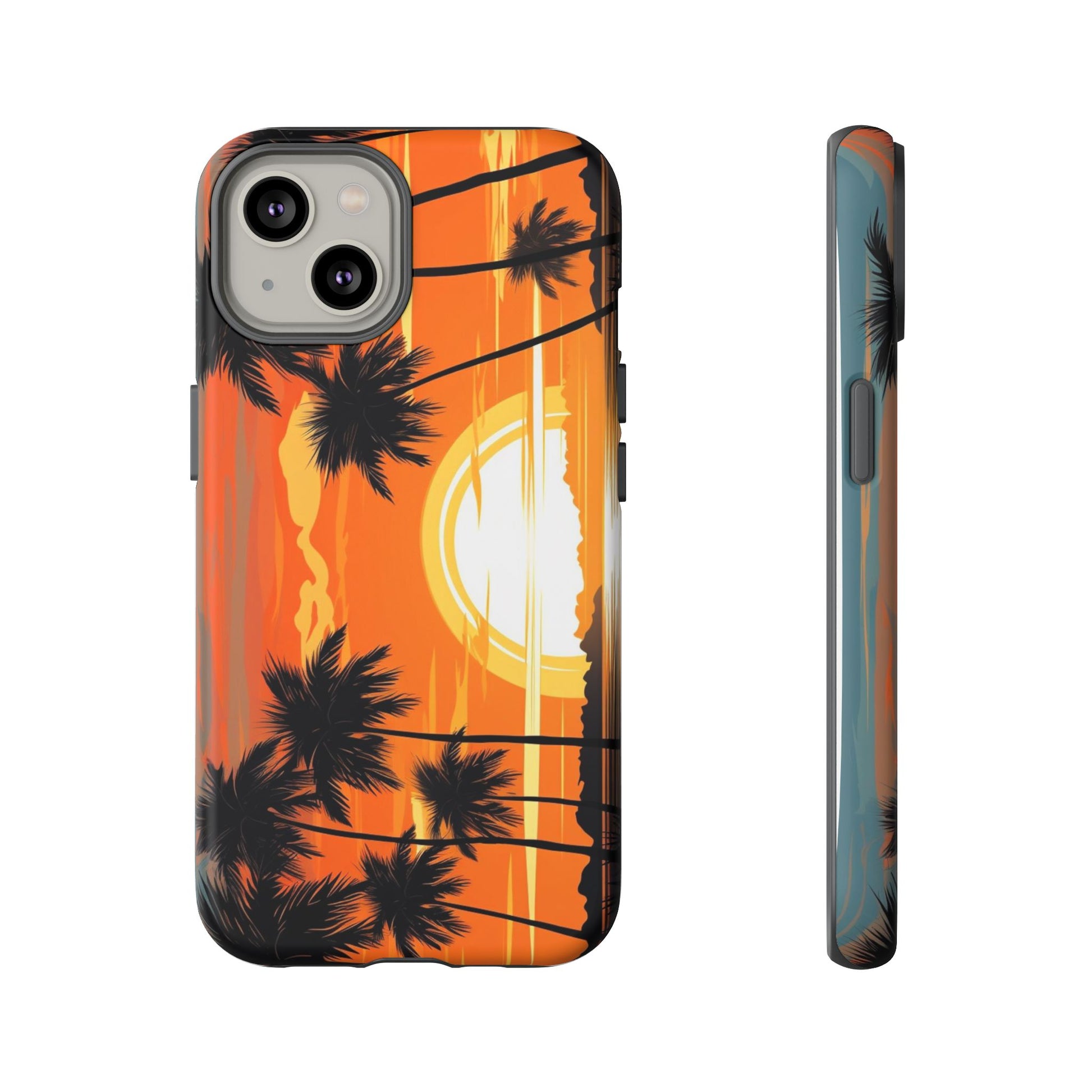 Sunset Palm Trees Tough Phone Cases for iPhone and Android