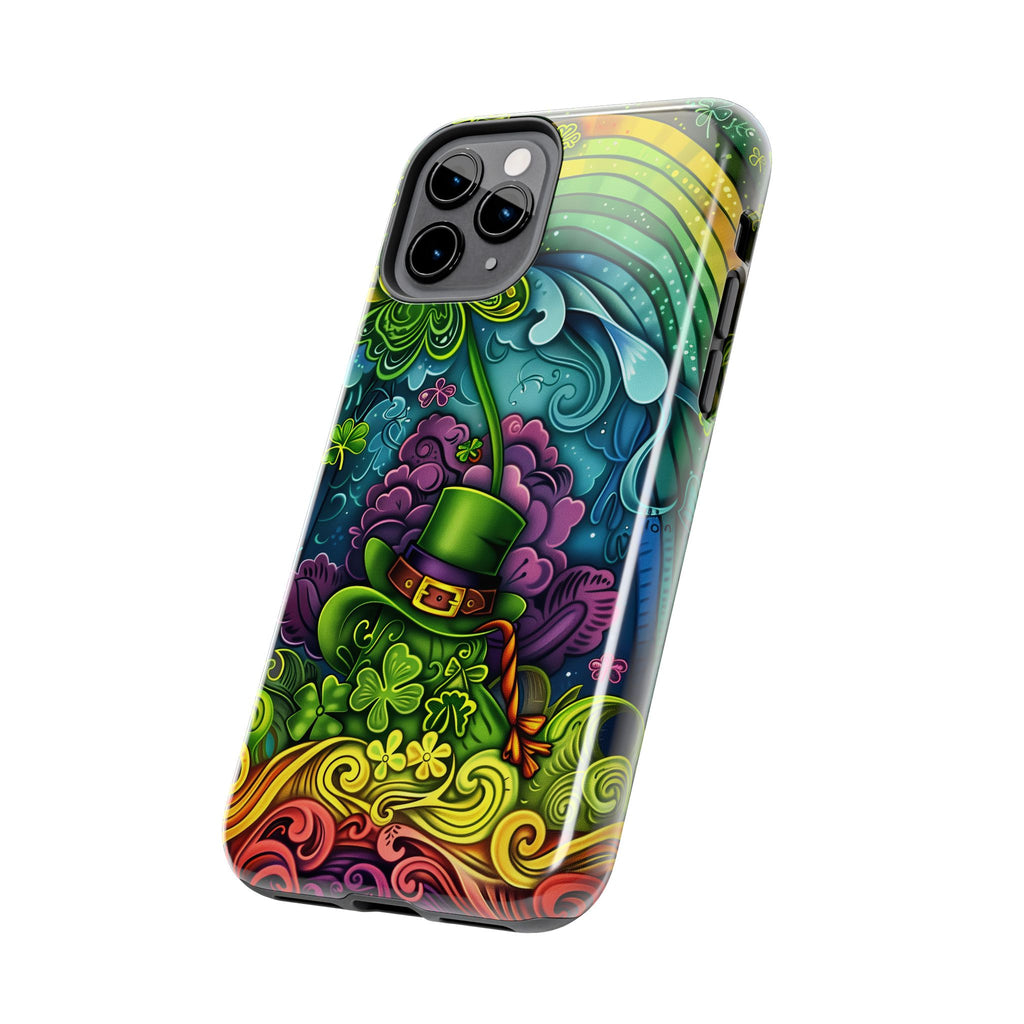 St. Patrick's Day Lucky Phone Case, Green Shamrock Protective Cover, Durable Irish Luck Phone Accessory, Holiday Gift Idea