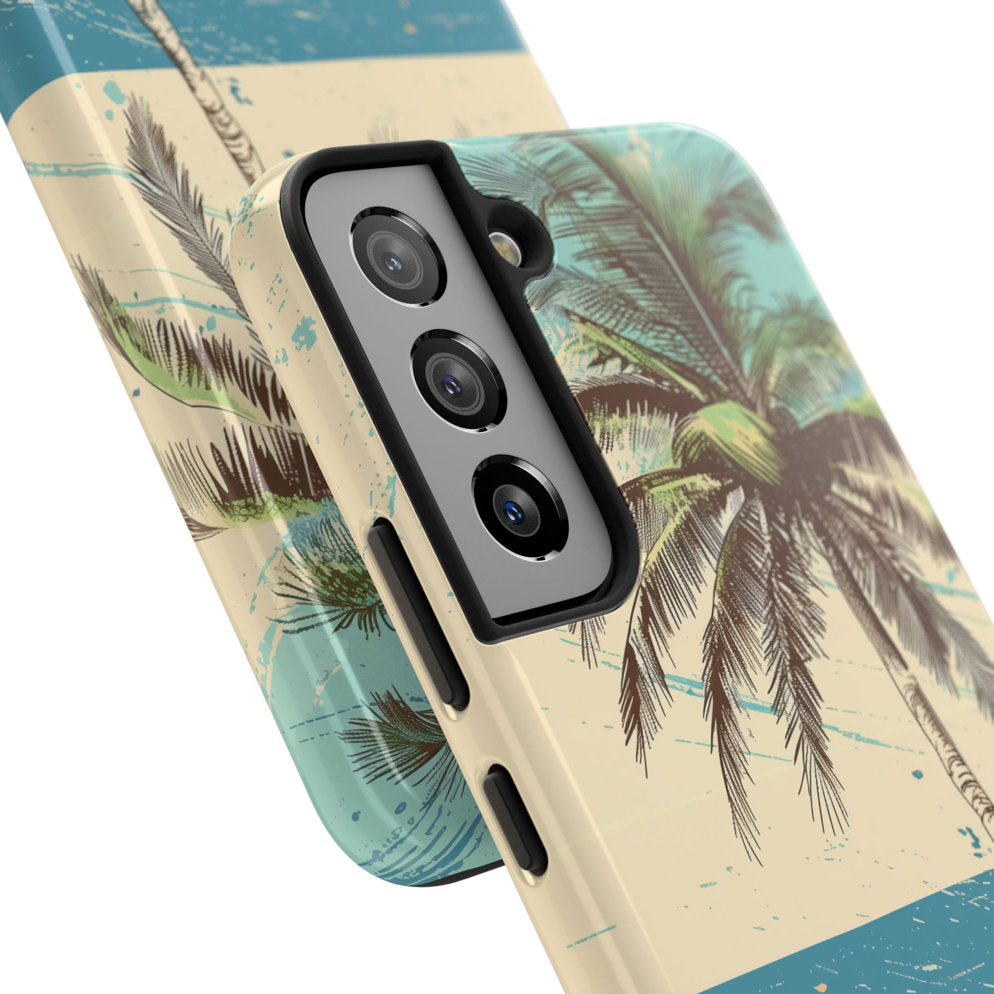 Retro Beach Scene Phone Case, Vintage Tropical Ocean iPhone Case, Summer Beach Phone Cover for iPhone, iphone 15 pro max