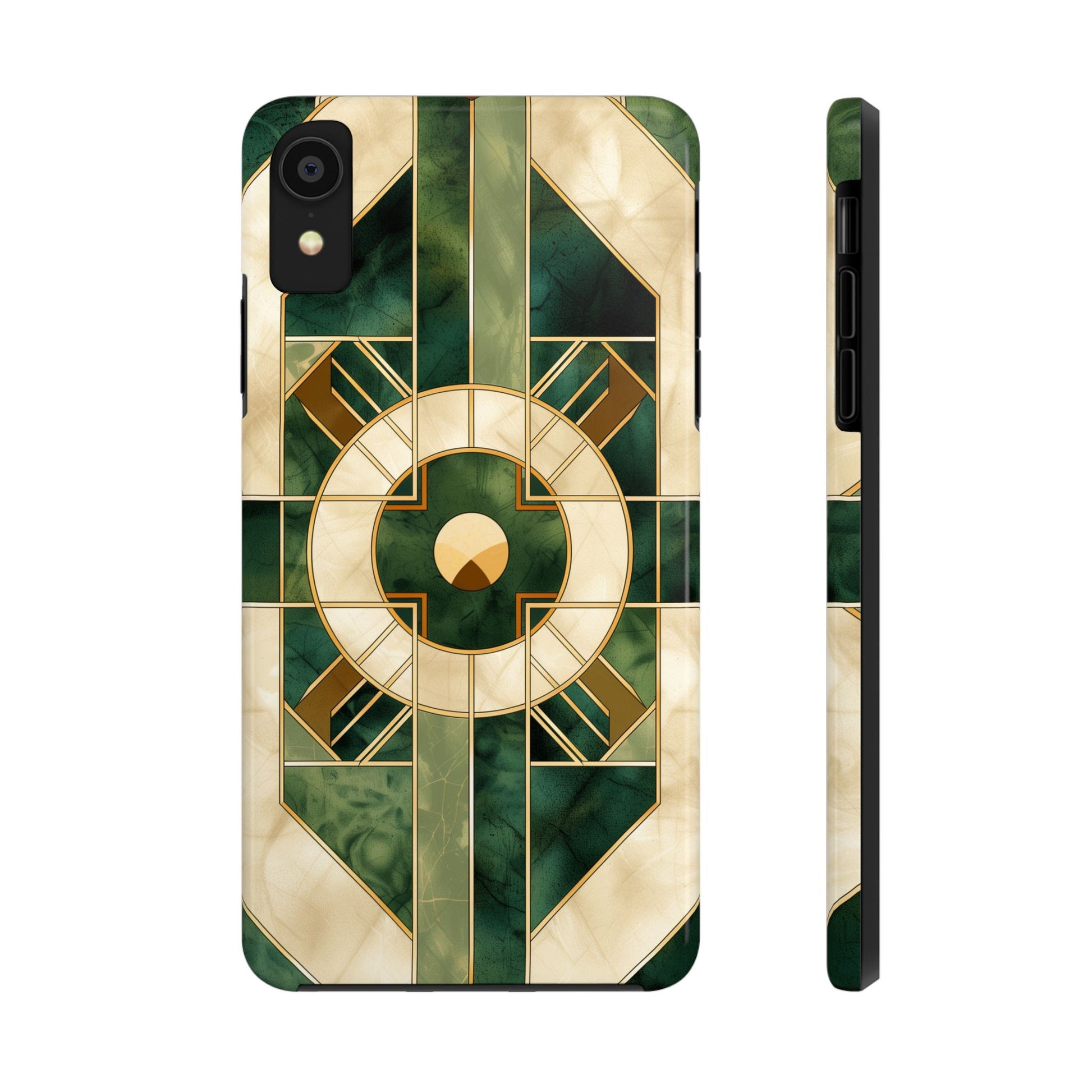 Green Frank Lloyd Wright Inspired Phone Case - Geometric Elegance for iPhone Models