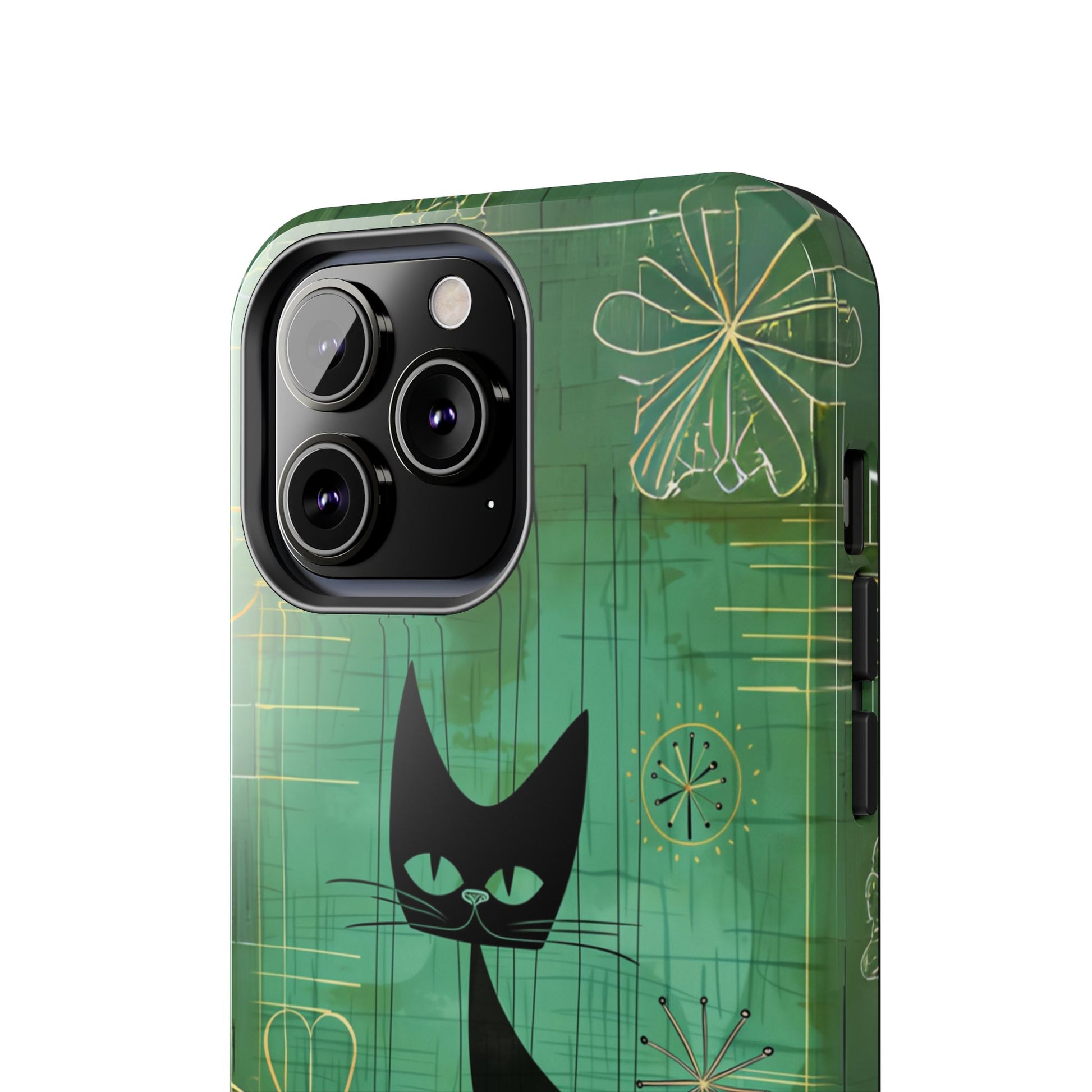 Mid-Century Modern Phone Case-Case, Mid Mod iPhone Case, Atomic Cats iPhone Case, Retro Chic Smartphone Cover, Unique Phone Case