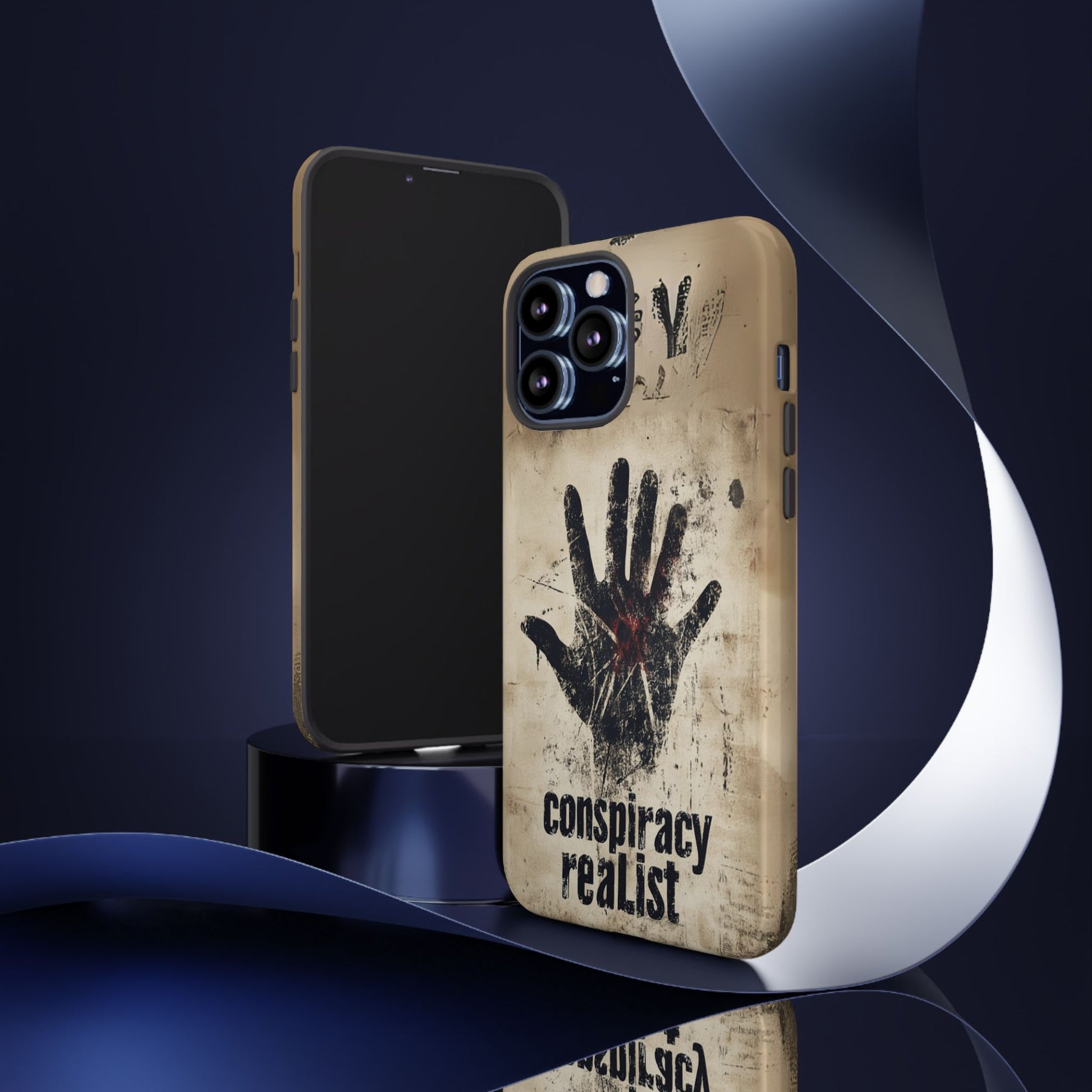 Conspiracy Theories Paranormal Mystery UFO X-Files Inspired Ghostly Hand Conspiracy Realist Cryptid iPhone 13 14 15 16 Pro Max Galaxy Pixel