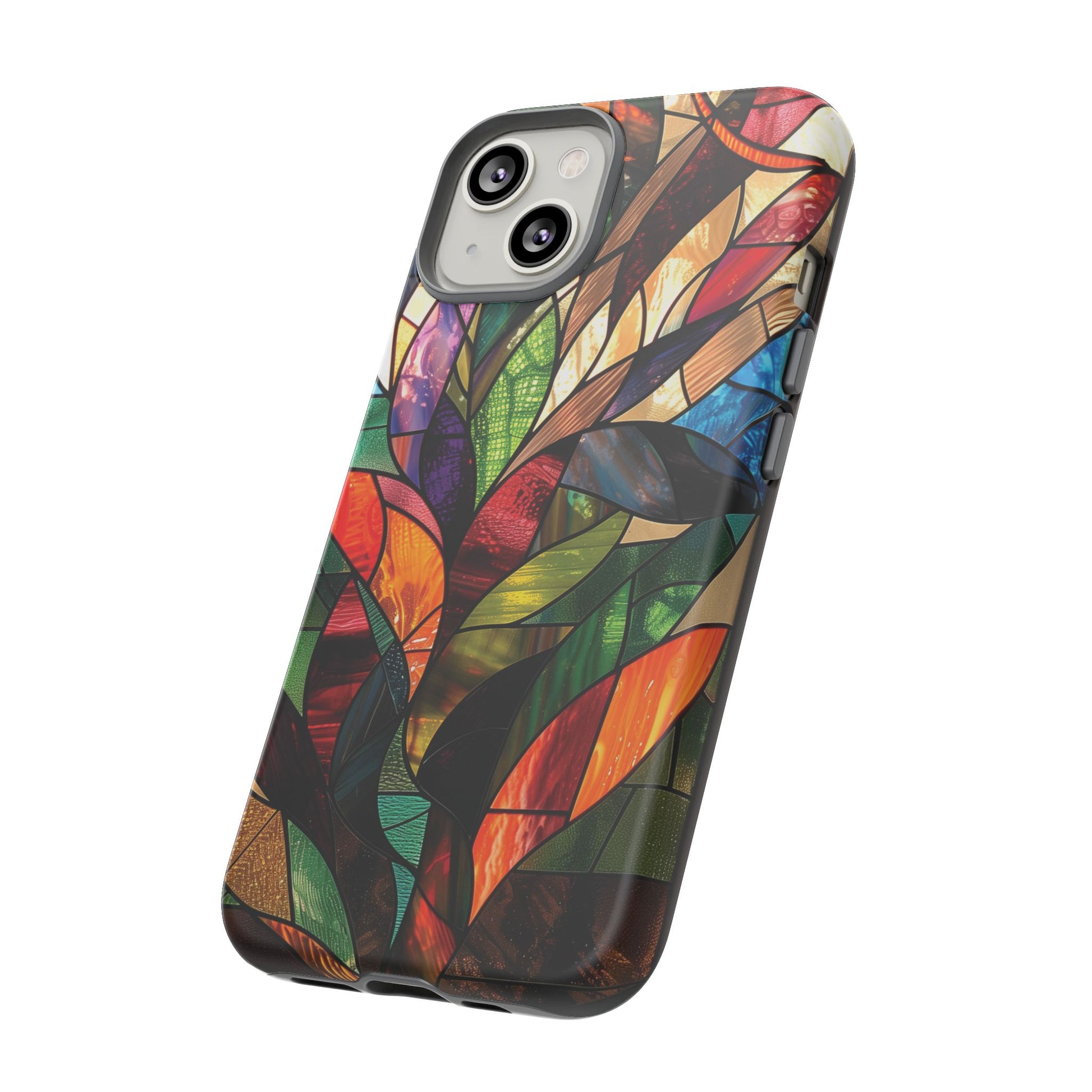 Frank Lloyd Wright Inspired Stained Glass Phone Case Mid Mod Geometric Artistic Architectural Design Art Deco iphone 13 14 15 16 Pro Max