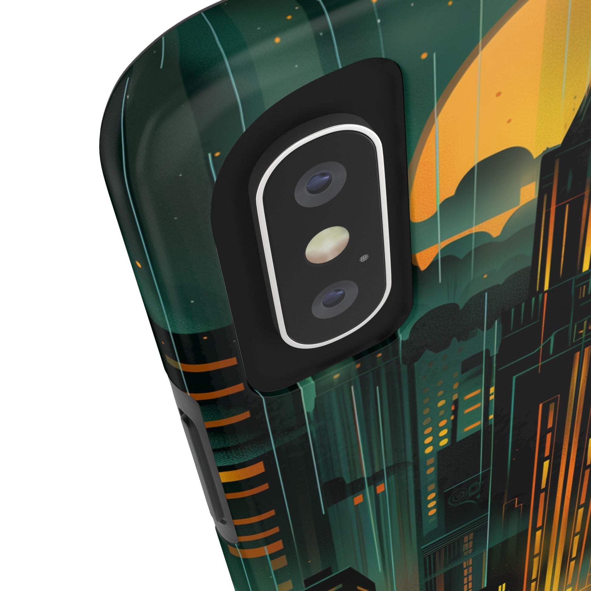 Nighttime Batman Phone Case - Gotham Art Deco Style - Noir Inspired Phone Cover - Dark Knight Accessory