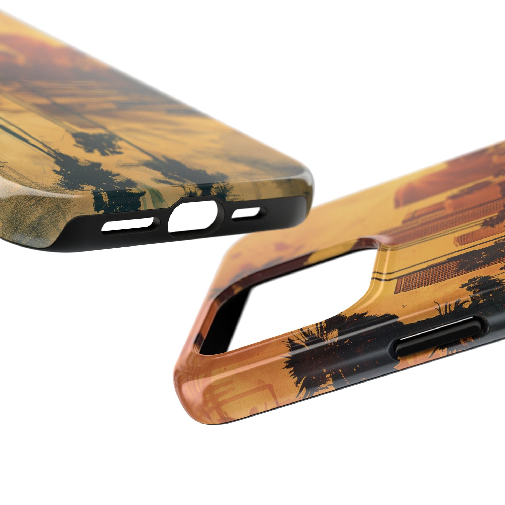 Los Angeles Sunset iPhone Case, Golden Hour Scenic View, Hollywood Hills Sunset Phone Case, Palm Trees Phone Case, iphone 15 pro max case