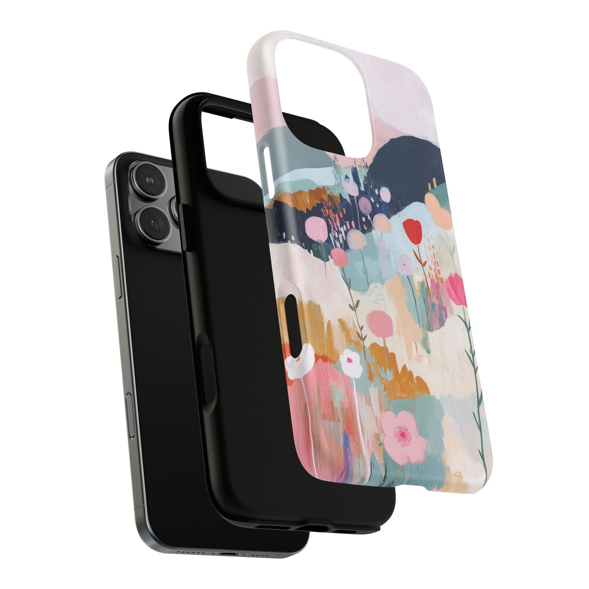 Wild Flowers Cottagecore Pastel Abstract Art Magsafe Field Landscape  Floral Nature Hand Painted Artistic iPhone 14 15 16 Pro Max Plus