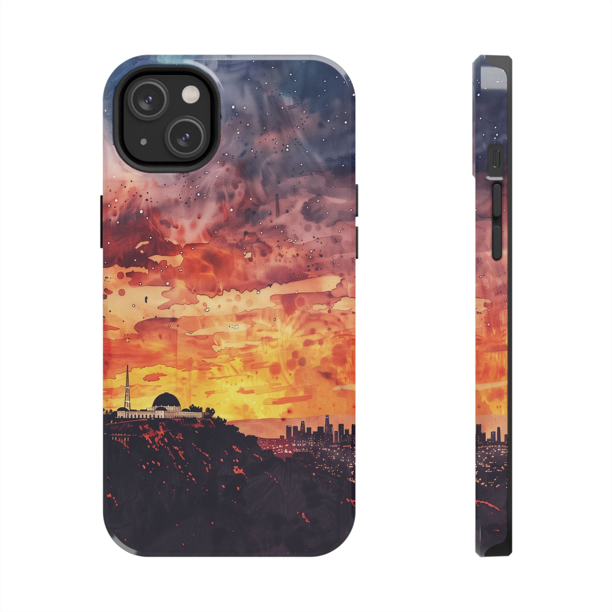 Los Angeles Sunset iPhone Case, Golden Hour Scenic View, Hollywood Hills Sunset Phone Case, Palm Trees Phone Case, iphone 15 pro max case