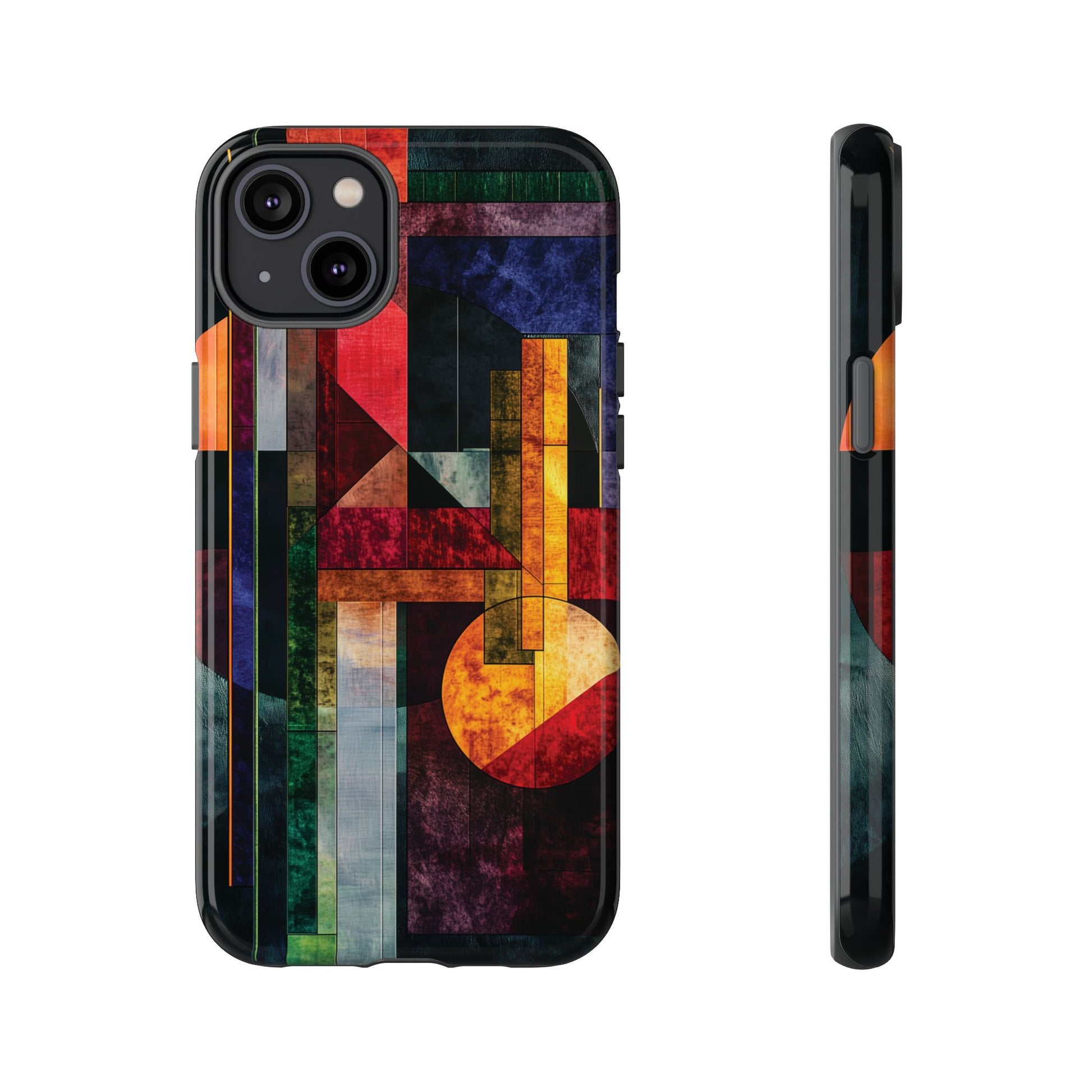 Darker Style Frank Lloyd Wright Usonian Phone Case Geometric Stained Glass Art Deco Marble Gold 13 14 15 16 iPhone Pro Max Galaxy Pixel