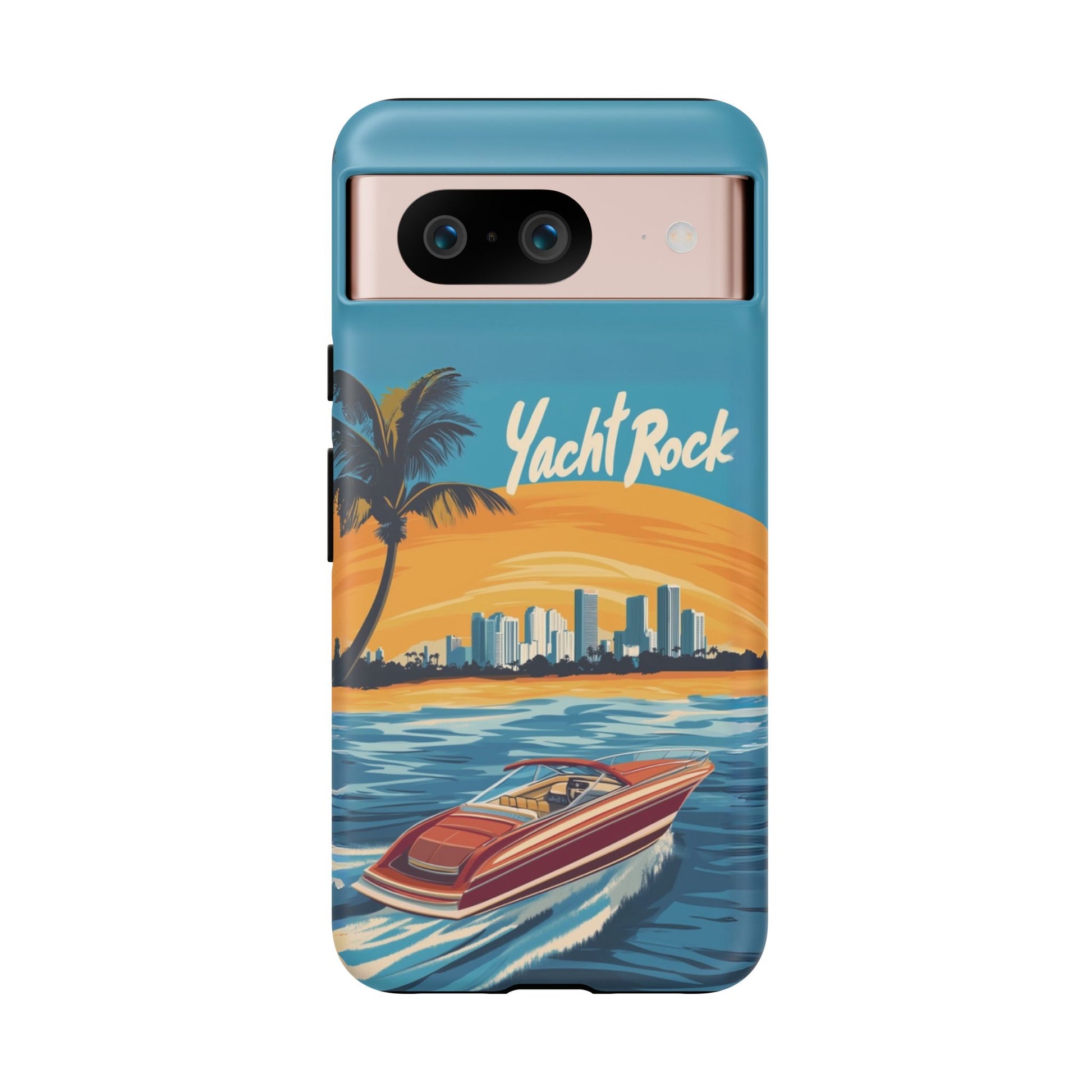 Yacht Rock Phone Case Custom iPhone 13 14 15 16 Pro Max Sunset Cruise Harbor Miami Vice Yacht Rock Gift Boating Captain South Beach Surfing