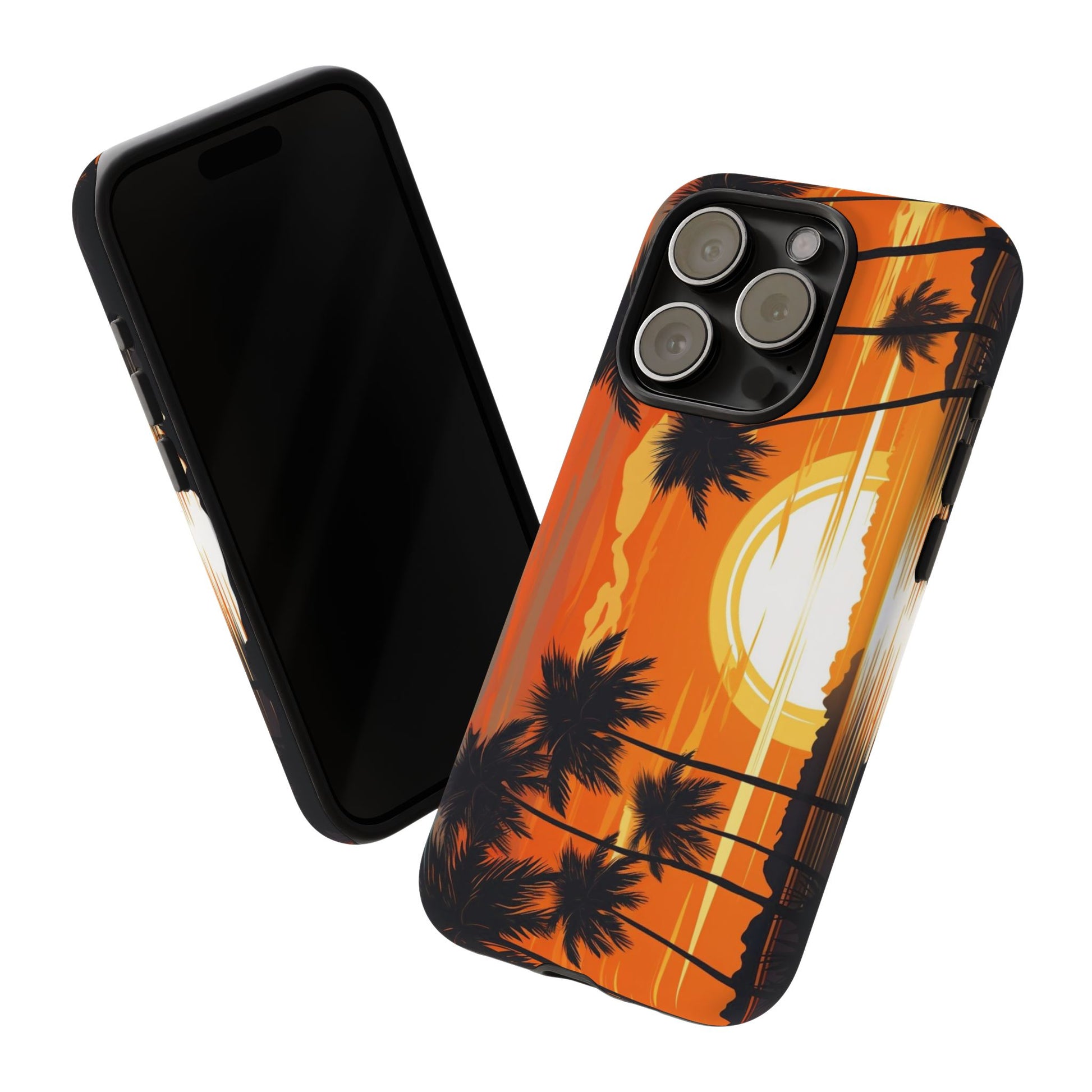 Sunset Palm Trees Tough Phone Cases for iPhone and Android