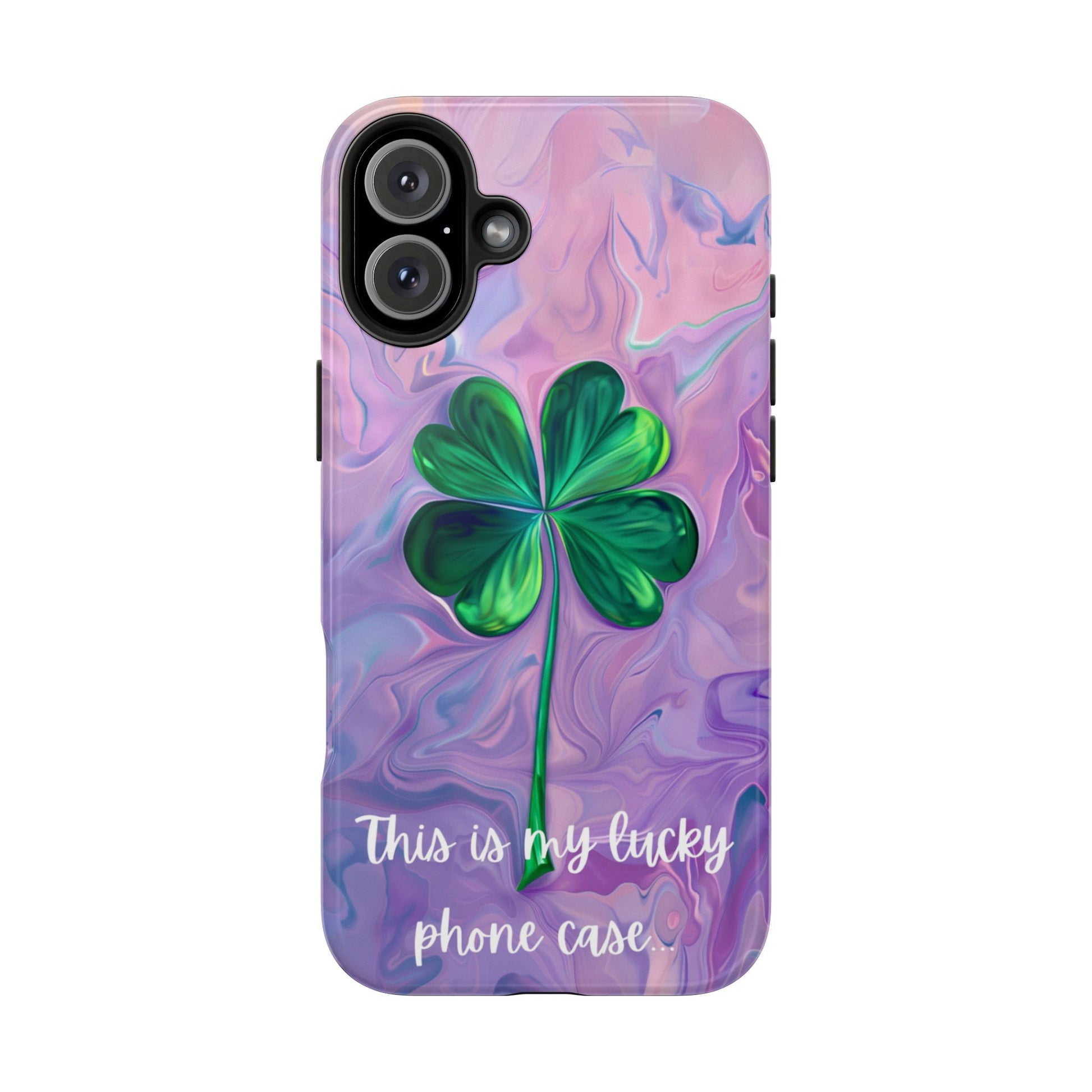 St Patrick's Day Lucky Phone Case Four Leaf Clover Durable Phone Case Good Luck Charm Protective iPhone 13 14 15 16 Pro Max Plus Galaxy