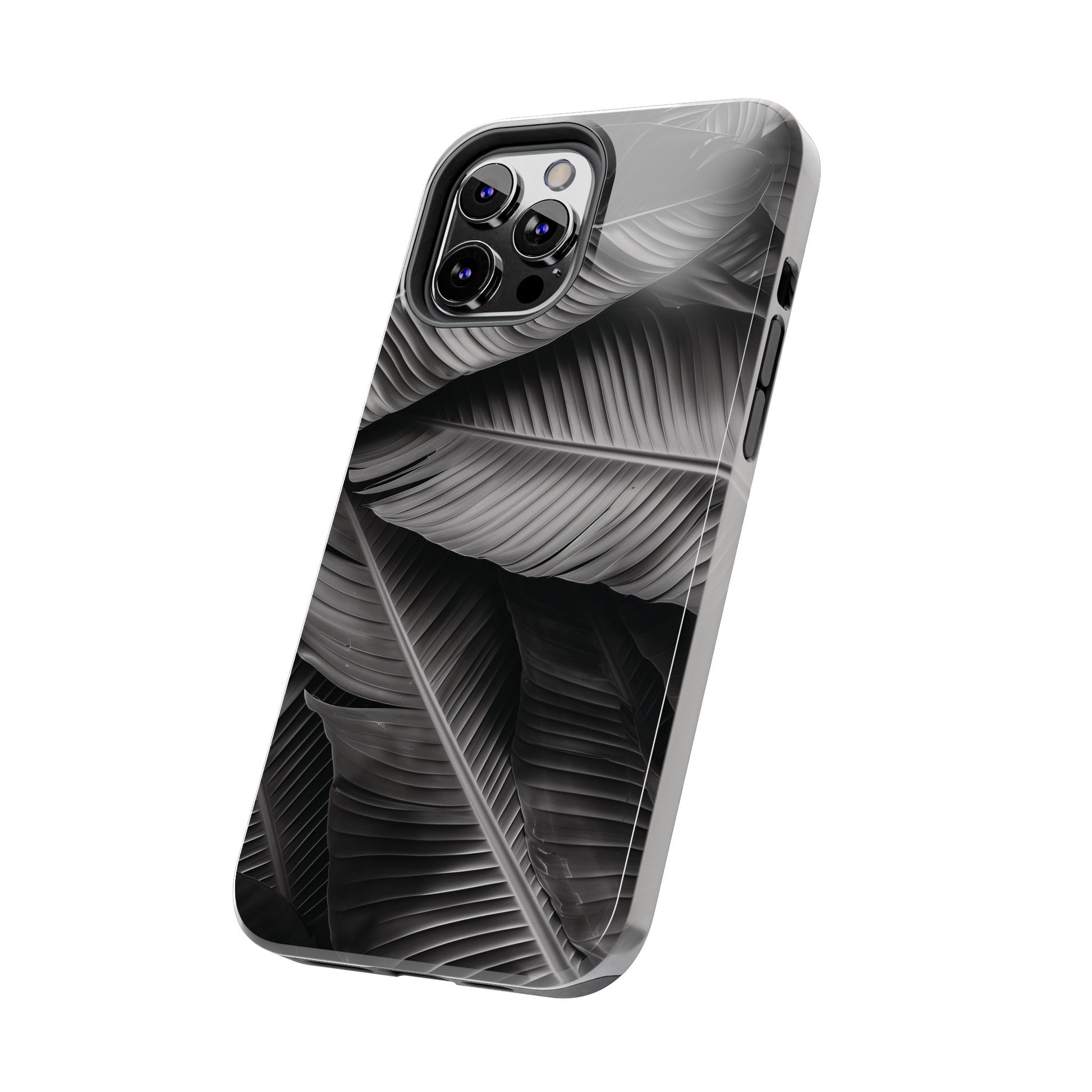 Custom Palm Leaf Phone Case, Palm Tree Phone Case, Tropical Leaf Design, Summer iPhone Cover, Black and White iPhone Case, iPhone 15 Pro Max