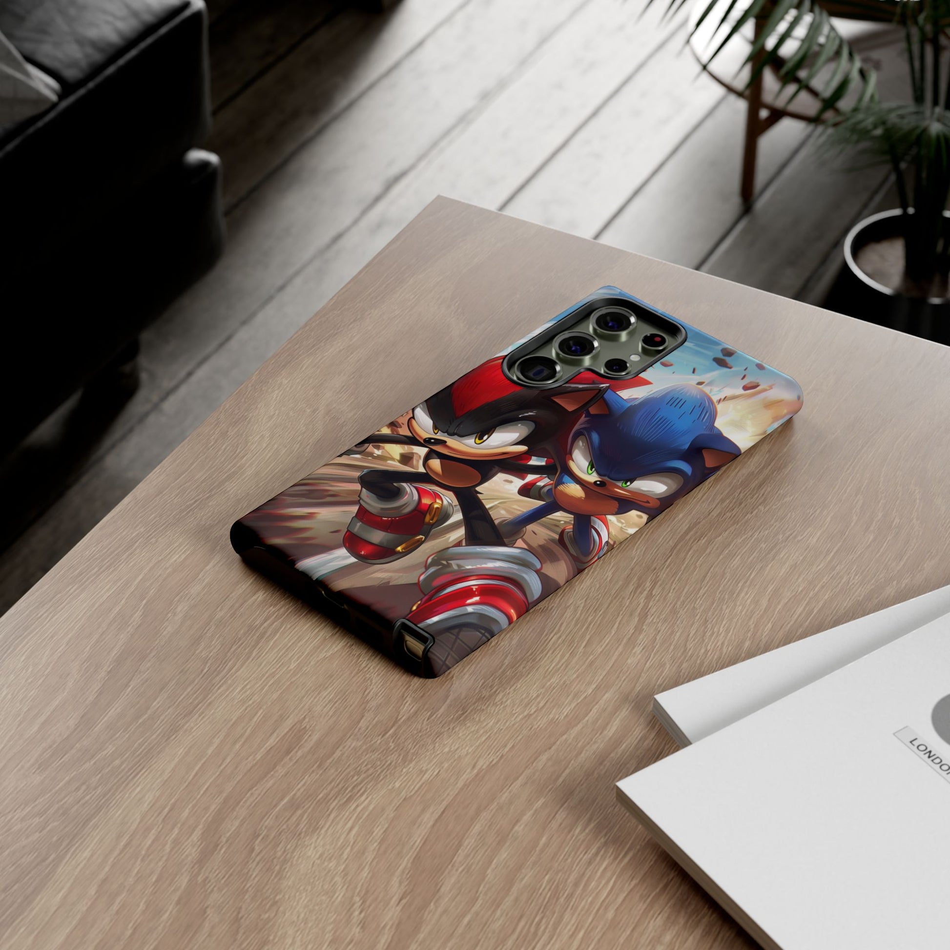Sonic and Shadow Phone Case, Sonic and Shadow, Tough Android Case, Fun Video Game Phone Case, Retro Game Case, SEGA Video Game Android Case