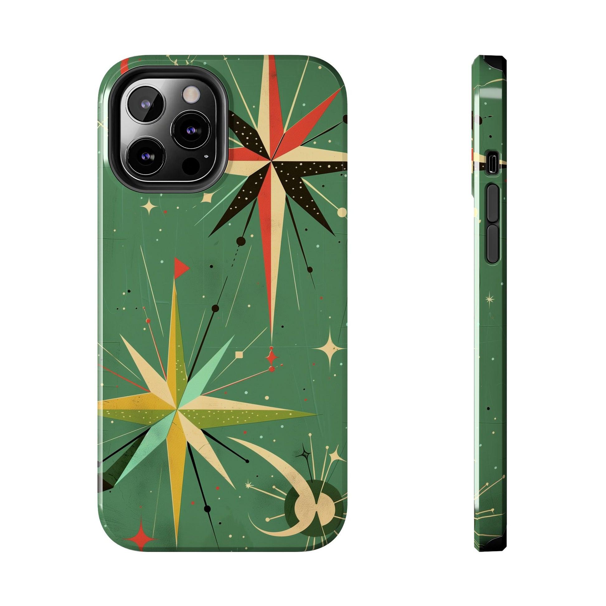 Mid Century Modern Star Design Phone Case, Earth Tone Colors, Retro Style Smartphone Cover, Vintage Phone Case, iPhone 14 Case, Apple iPhone
