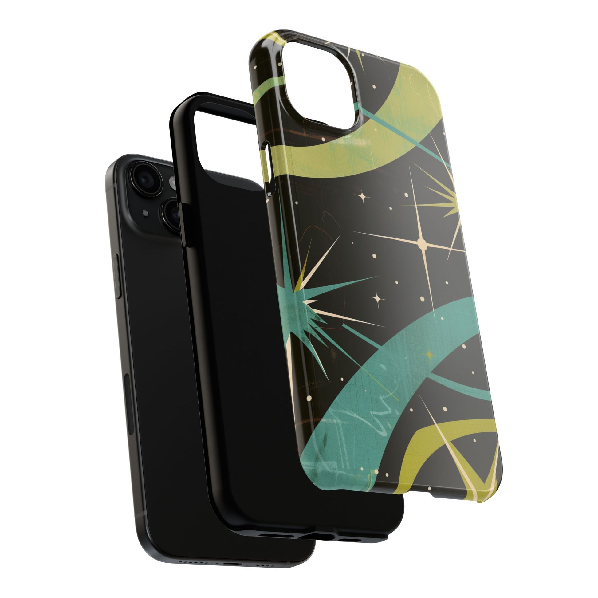 Mid Century Modern Star Design Phone Case, Earth Tone Colors, Retro Style Smartphone Cover, Vintage Phone Case, iPhone 14 Case, Apple iPhone