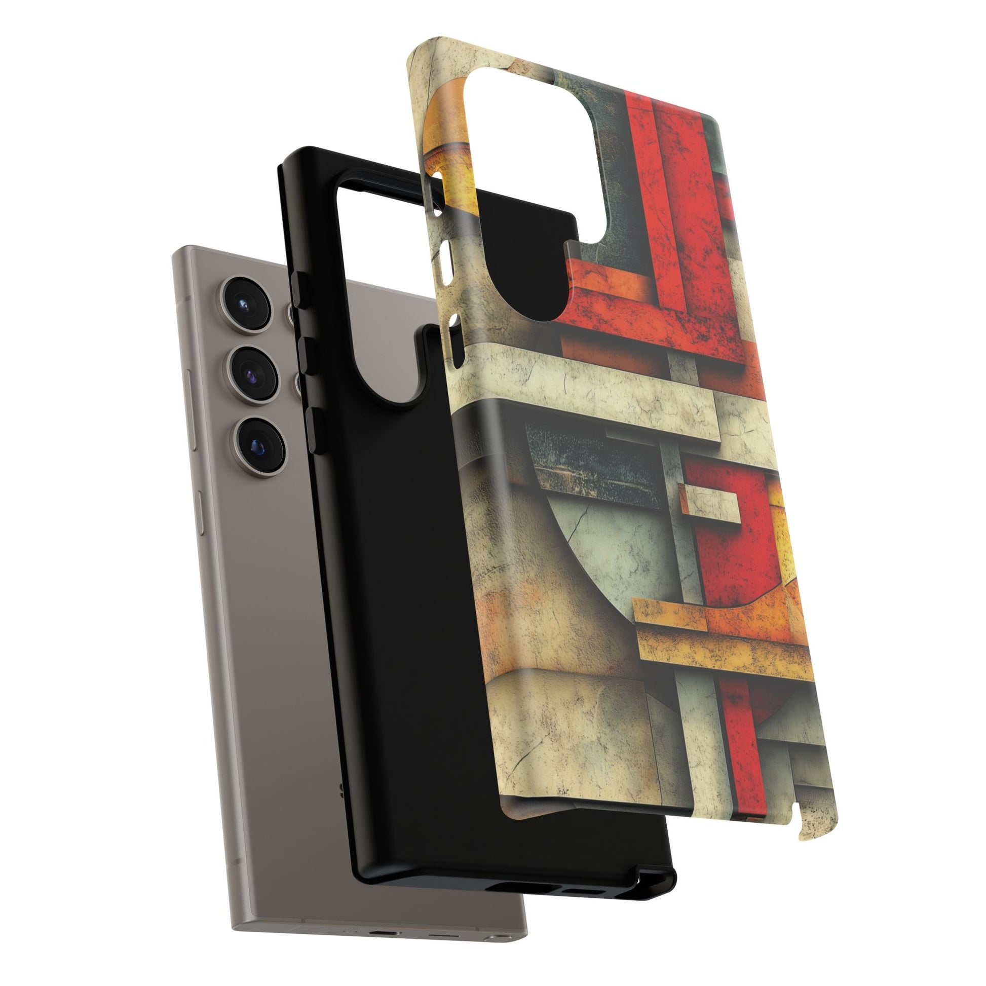 Red Prairie Style Frank Lloyd Wright Usonian Phone Case Geometric Stained Glass Art Deco Marble Gold 13 14 15 16 iPhone Pro Max Galaxy Pixel