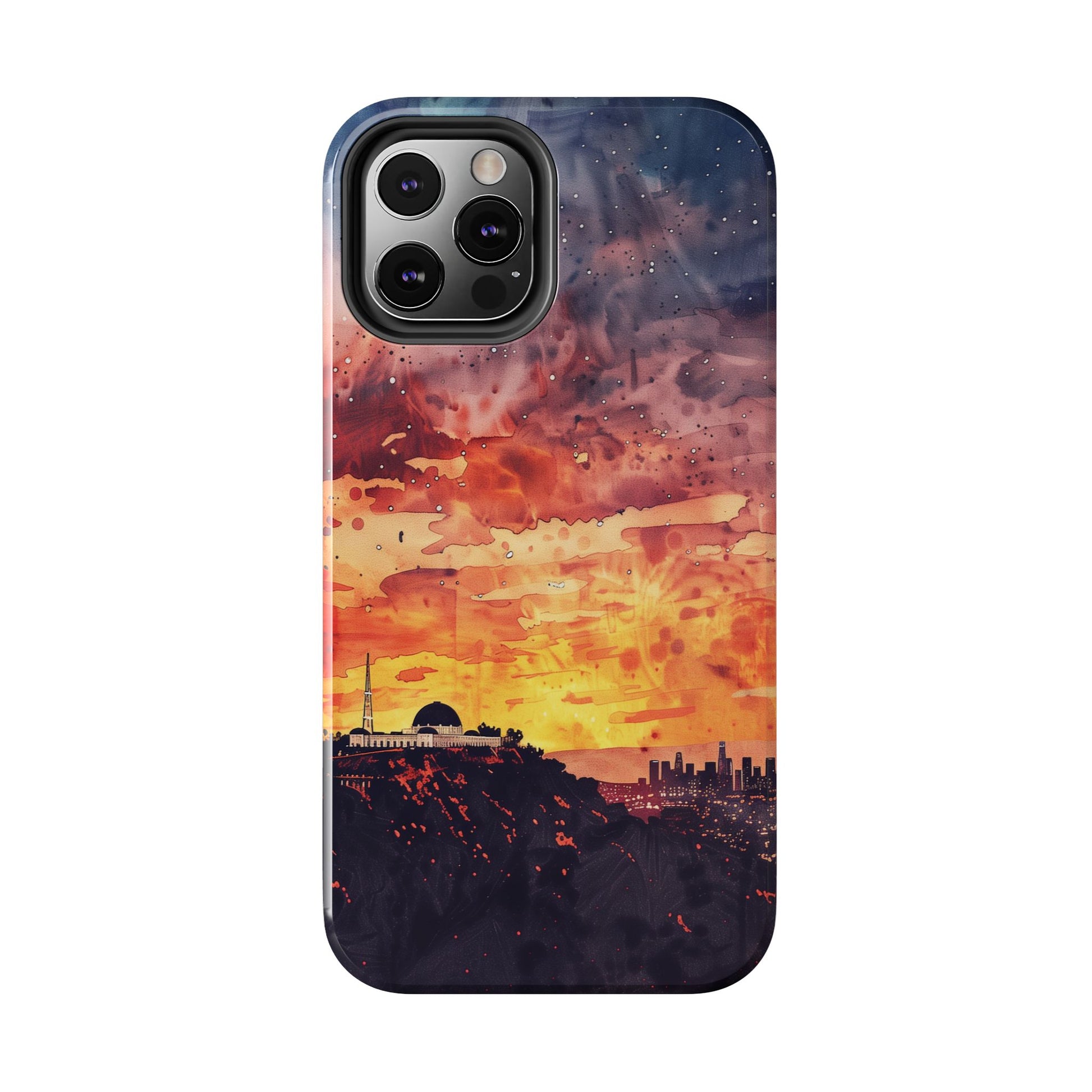Los Angeles Sunset iPhone Case, Golden Hour Scenic View, Hollywood Hills Sunset Phone Case, Palm Trees Phone Case, iphone 15 pro max case