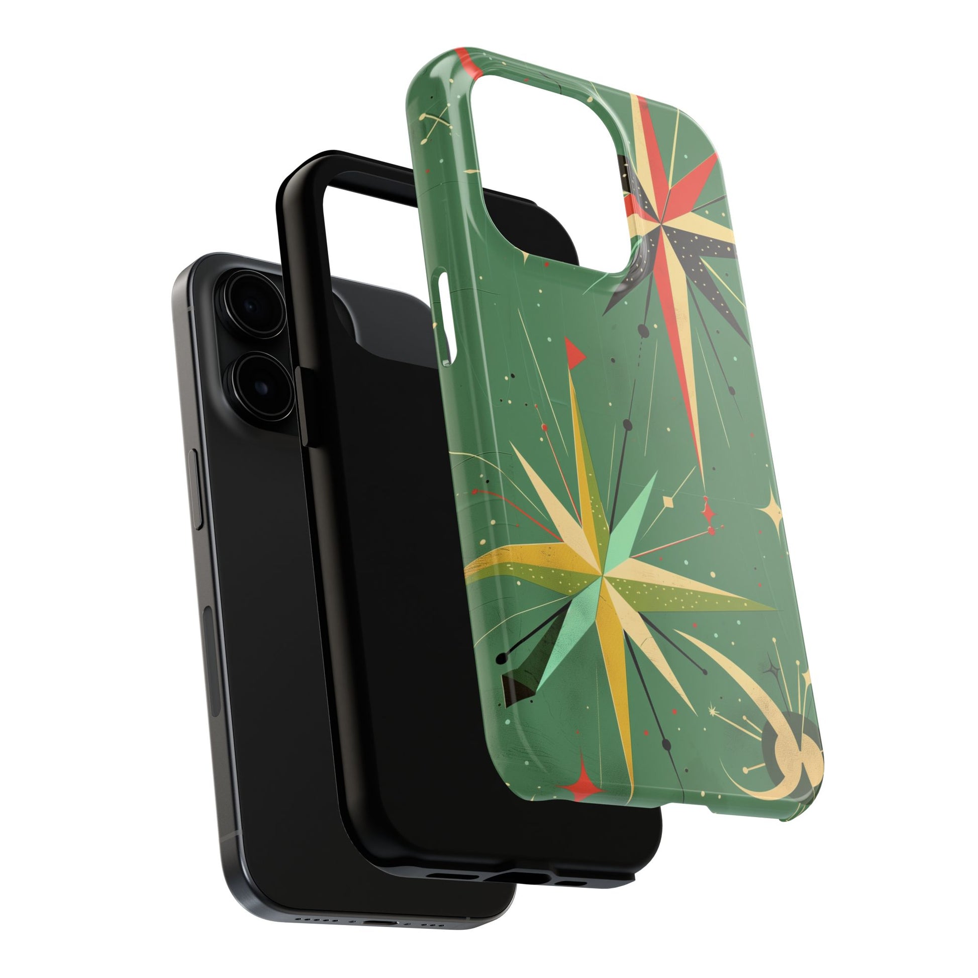 Mid Century Modern Star Design Phone Case, Earth Tone Colors, Retro Style Smartphone Cover, Vintage Phone Case, iPhone 14 Case, Apple iPhone