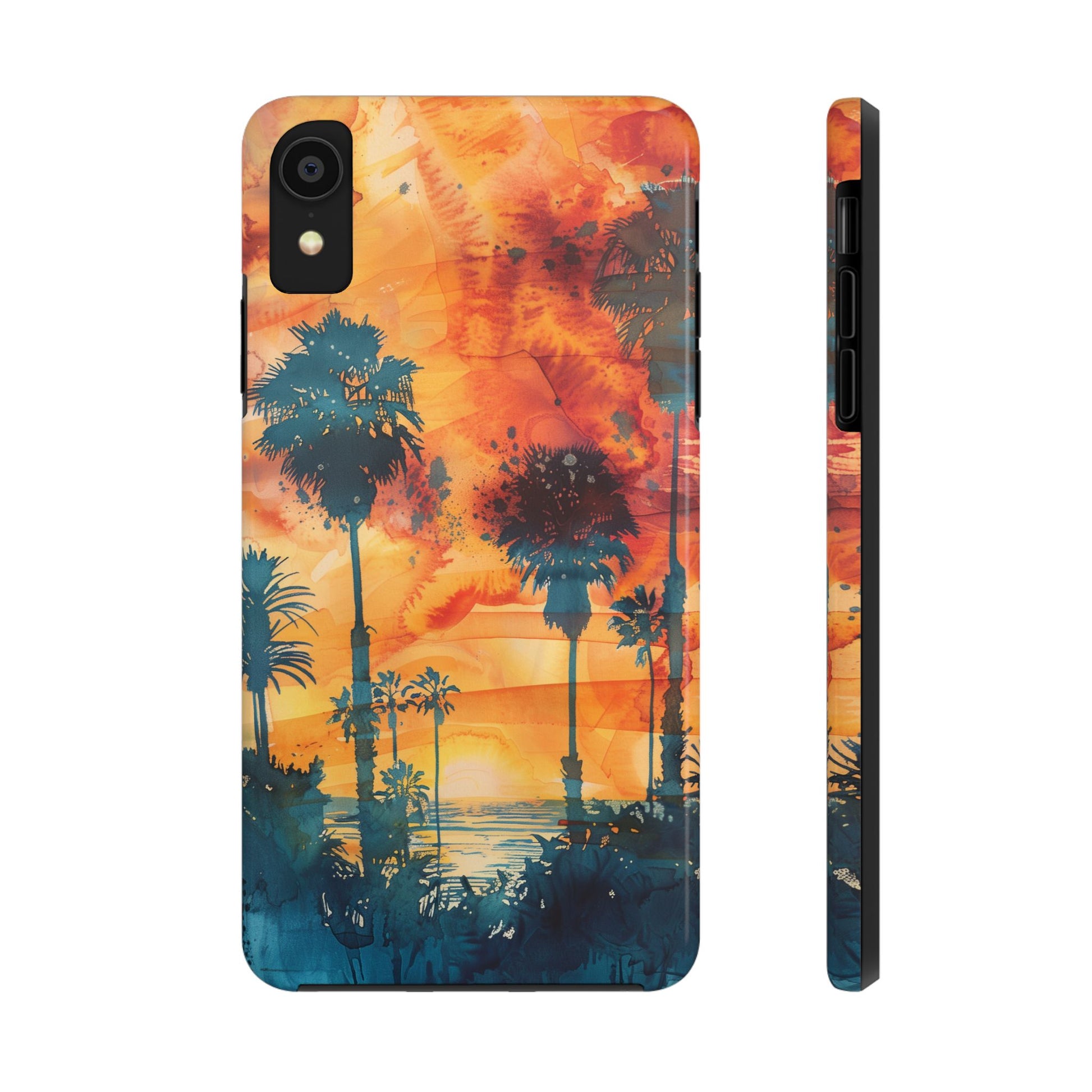 Los Angeles Sunset iPhone Case, Golden Hour Scenic View, Hollywood Hills Sunset Phone Case, Palm Trees Phone Case, iphone 15 pro max case