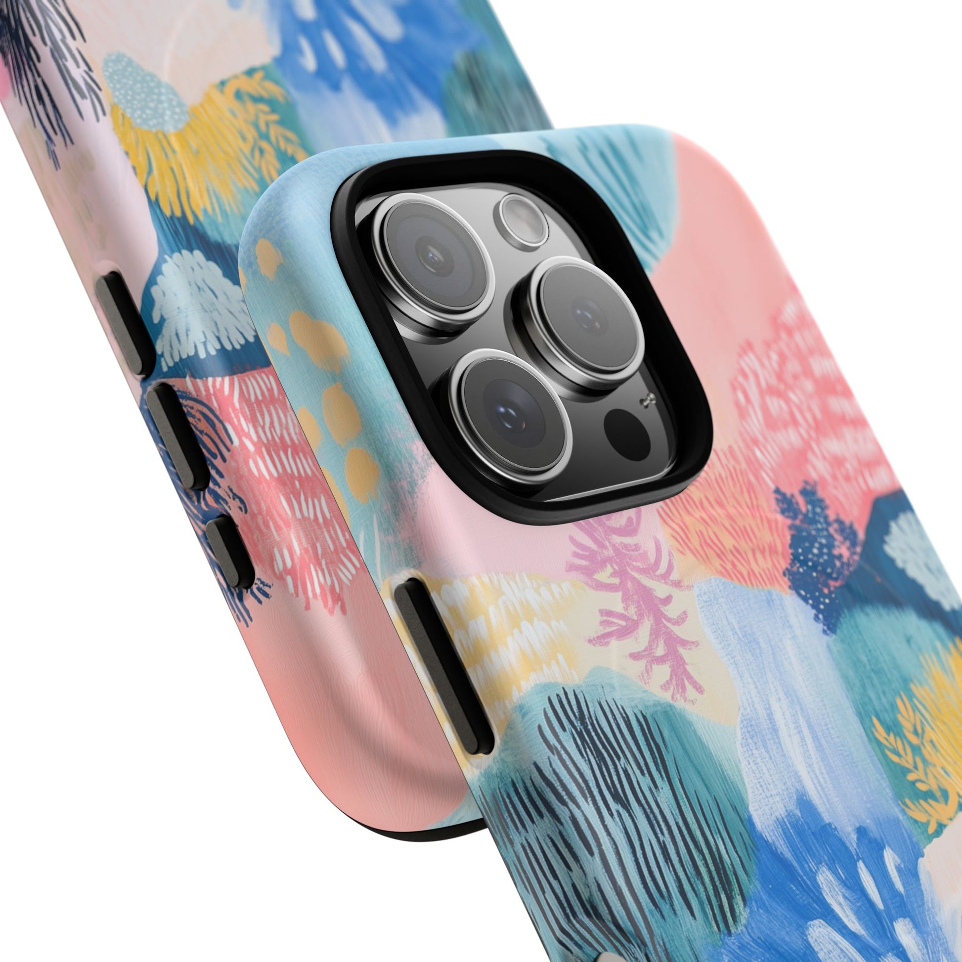Cottagecore Coral Reef Pastel Abstract Art Magsafe Field Landscape  Floral Nature Hand Painted Artistic iPhone 14 15 16 Pro Max Plus