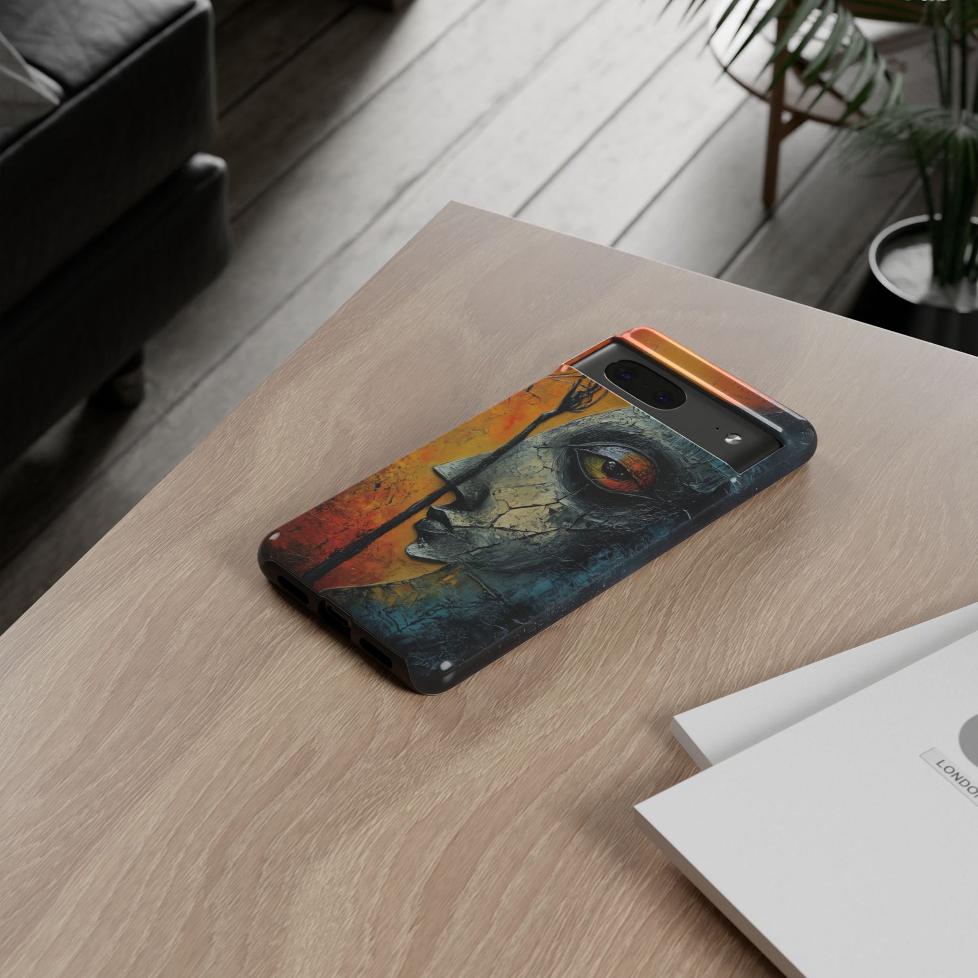 Surrealist Art Phone Case Salvador Dali Style Face Tough Case Unique Artistic 3D Textured Look Surrealism Gift Art iPhone 13 14 15 16