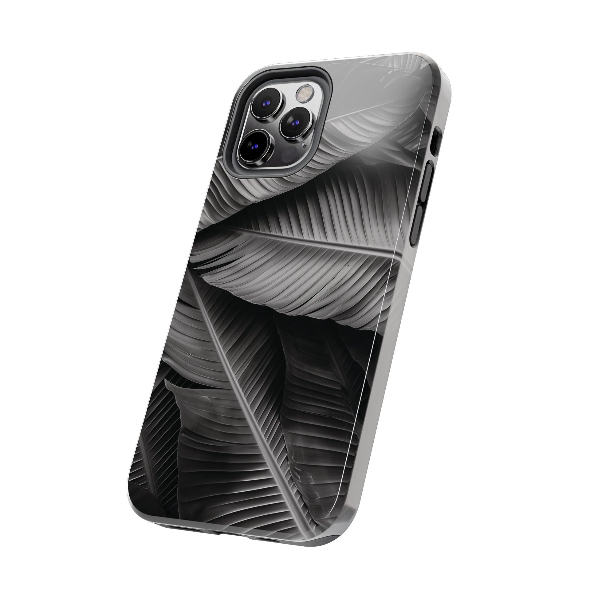 Custom Palm Leaf Phone Case, Palm Tree Phone Case, Tropical Leaf Design, Summer iPhone Cover, Black and White iPhone Case, iPhone 15 Pro Max