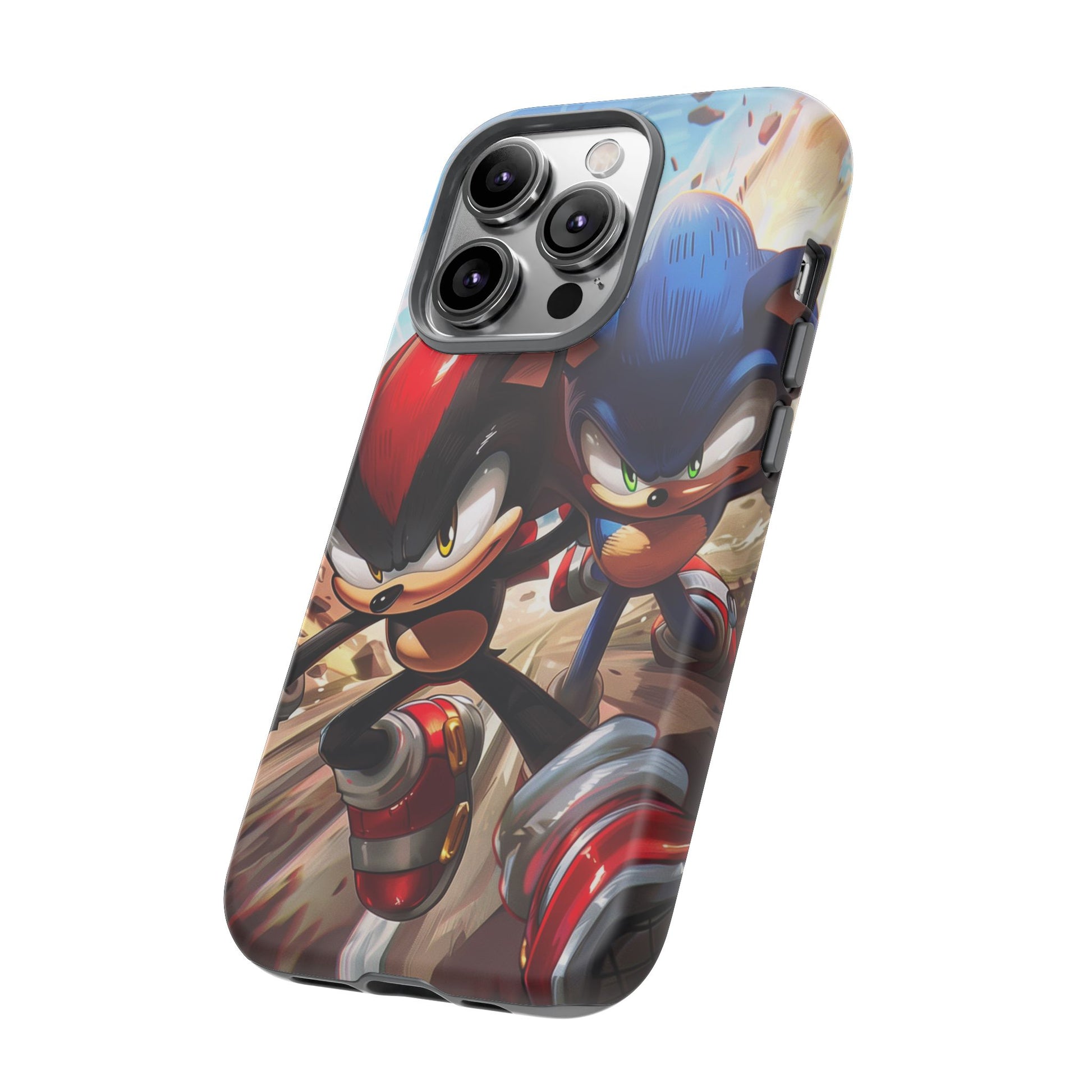 Sonic and Shadow Phone Case, Sonic and Shadow, Tough Android Case, Fun Video Game Phone Case, Retro Game Case, SEGA Video Game Android Case