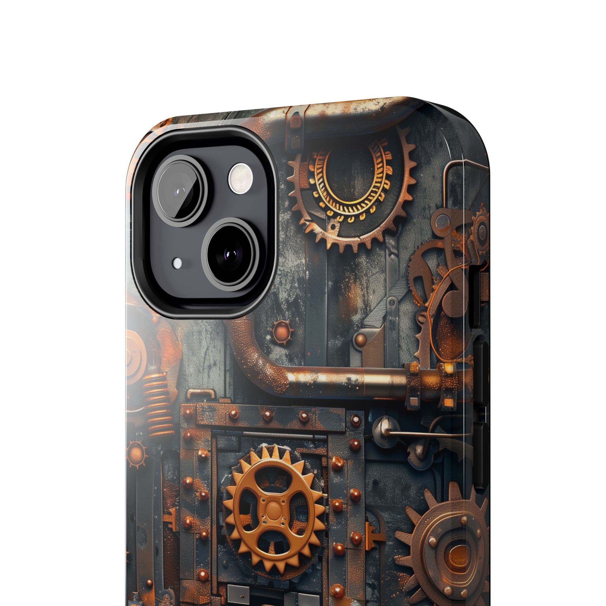 Steampunk Phone Case - Industrial Style Cover with Pipes and Cogs - Unique Steampunk Accessory for Your Phone