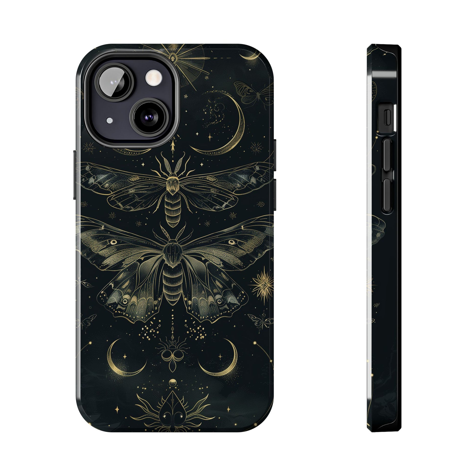 C Dark Academia Mystical Phone Case, Mystical Moth Phone Case, Vintage Magic Witchcraft iPhone Cover, Esoteric Nature Art, iPhone 15 Pro Max