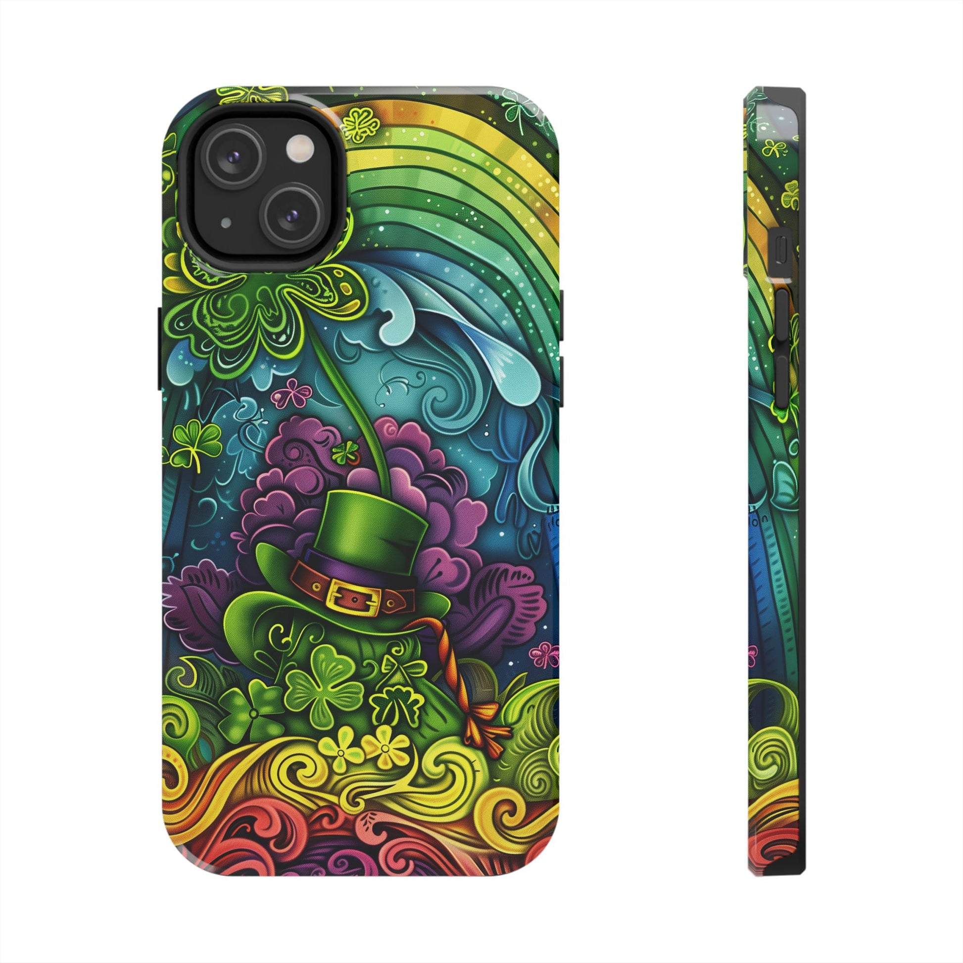 St. Patrick's Day Lucky Phone Case, Green Shamrock Protective Cover, Durable Irish Luck Phone Accessory, Holiday Gift Idea