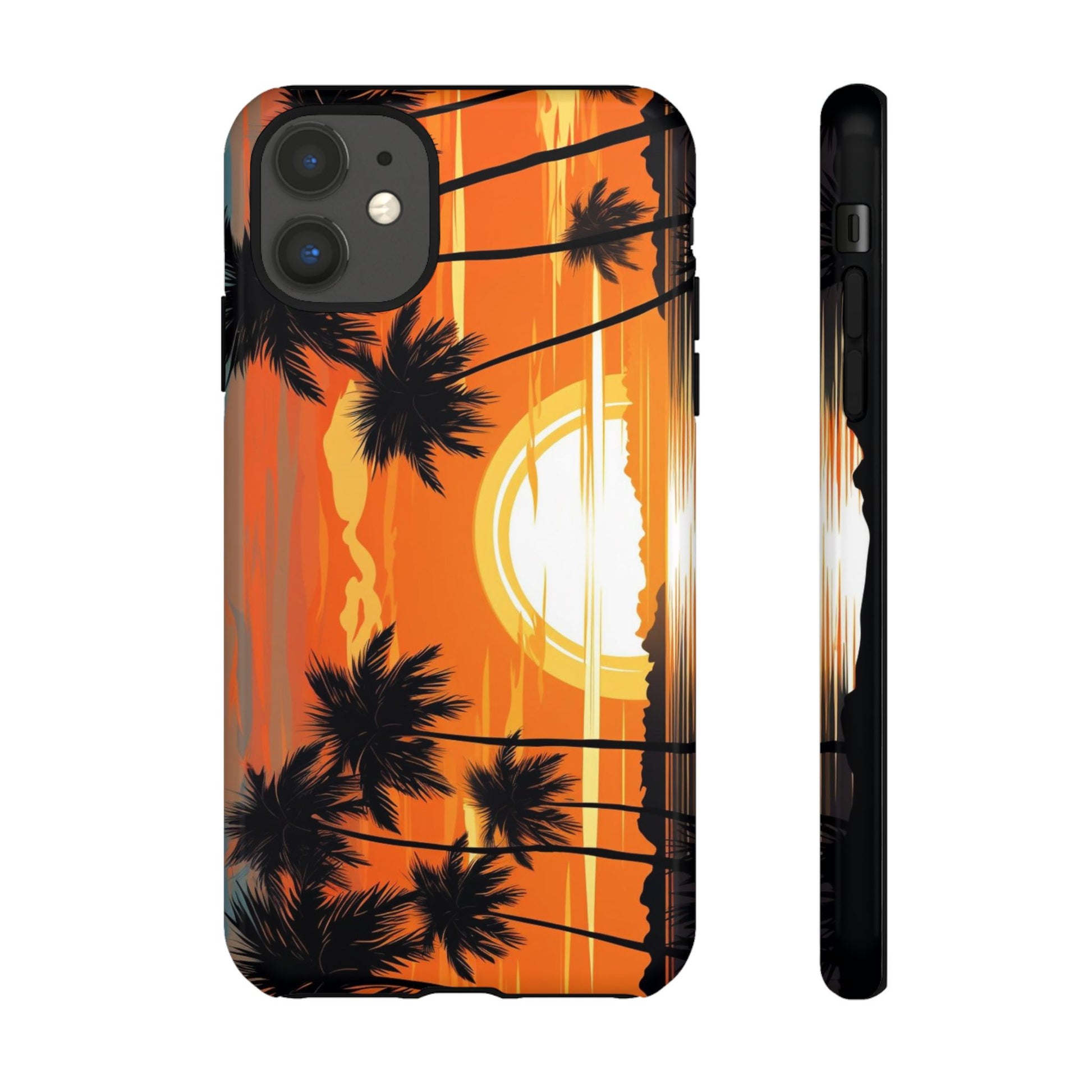 Sunset Palm Trees Tough Phone Cases for iPhone and Android