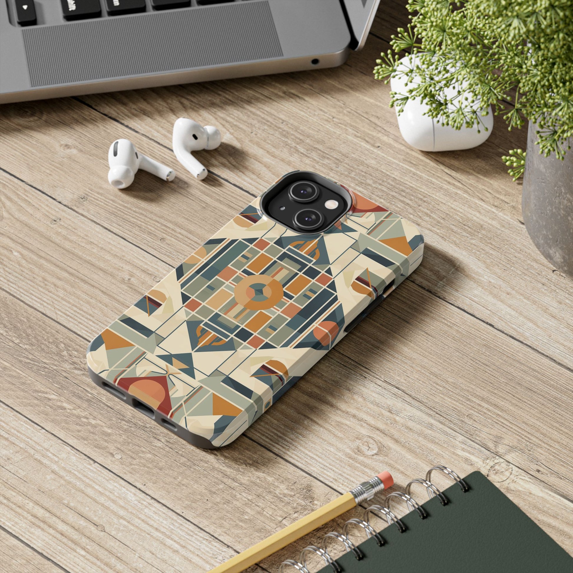 Diamond Frank Lloyd Wright Inspired Phone Case - Geometric Elegance for iPhone Models