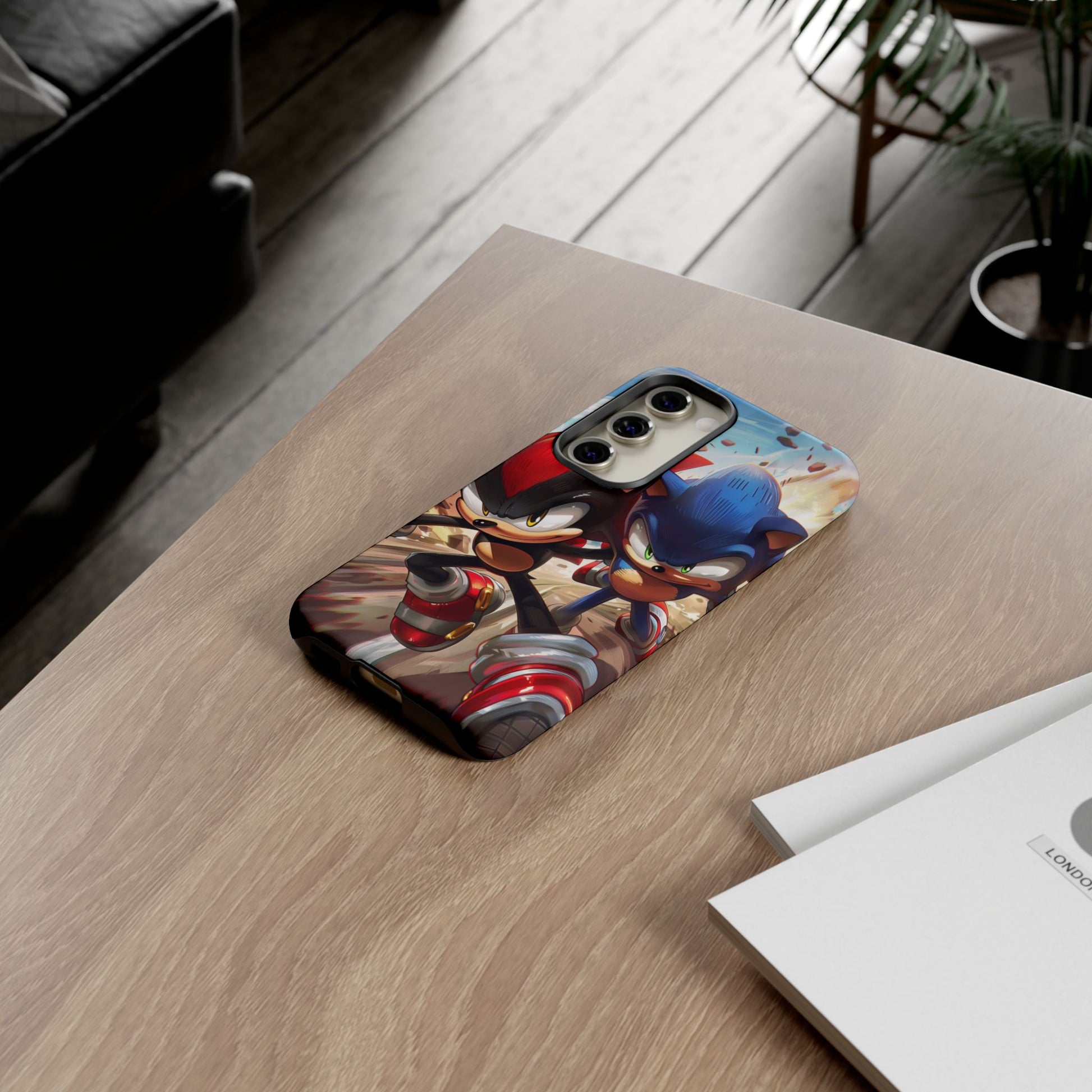Sonic and Shadow Phone Case, Sonic and Shadow, Tough Android Case, Fun Video Game Phone Case, Retro Game Case, SEGA Video Game Android Case