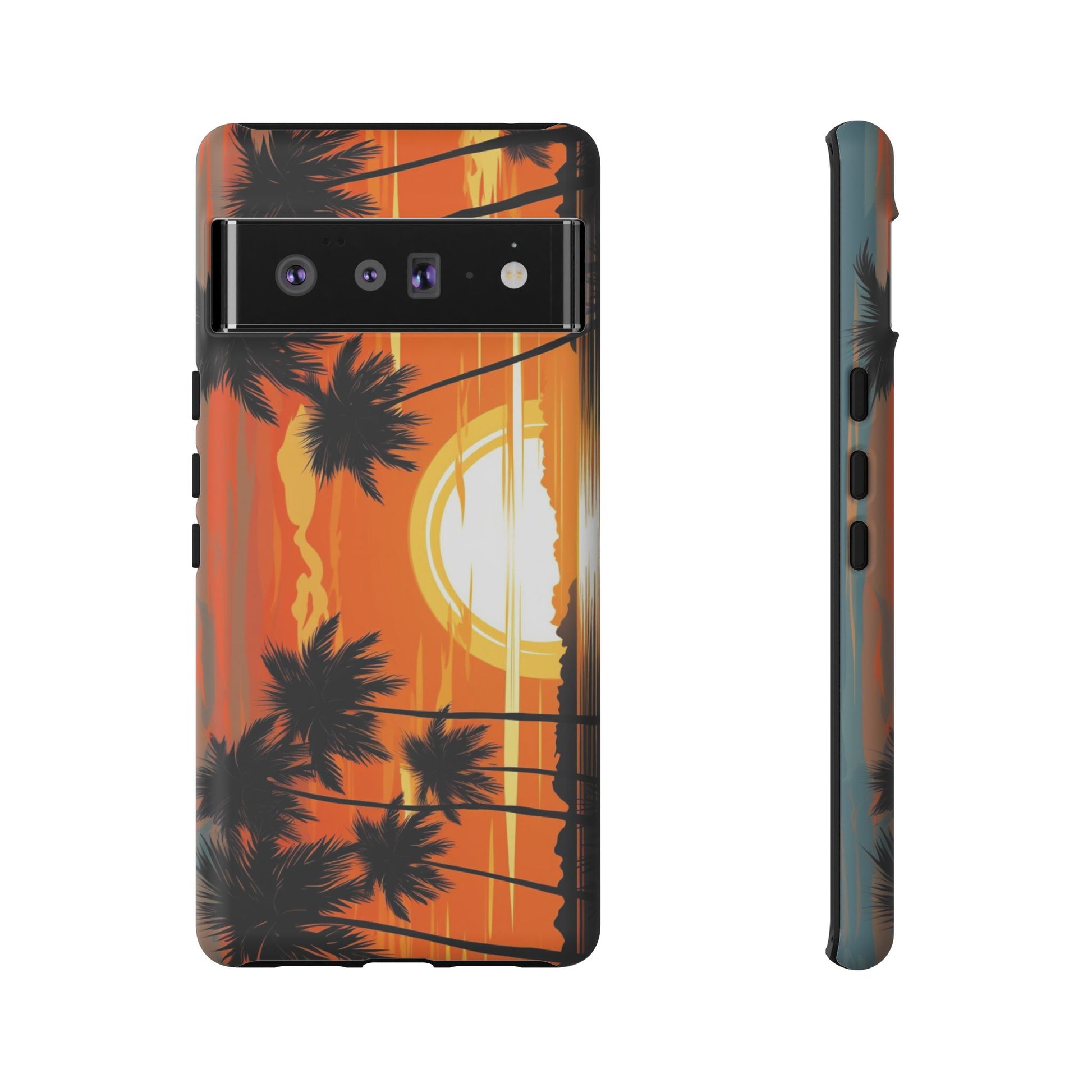 Sunset Palm Trees Tough Phone Cases for iPhone and Android
