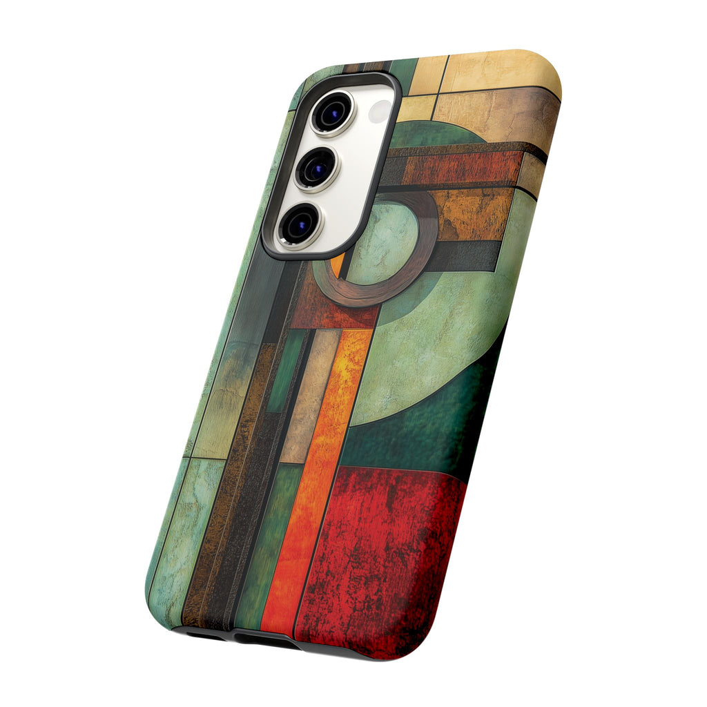 Natural Prairie Style Frank Lloyd Wright Usonian Phone Case Geometric  Art Deco Marble Gold 13 14 15 16 iPhone Pro Max Galaxy Pixel