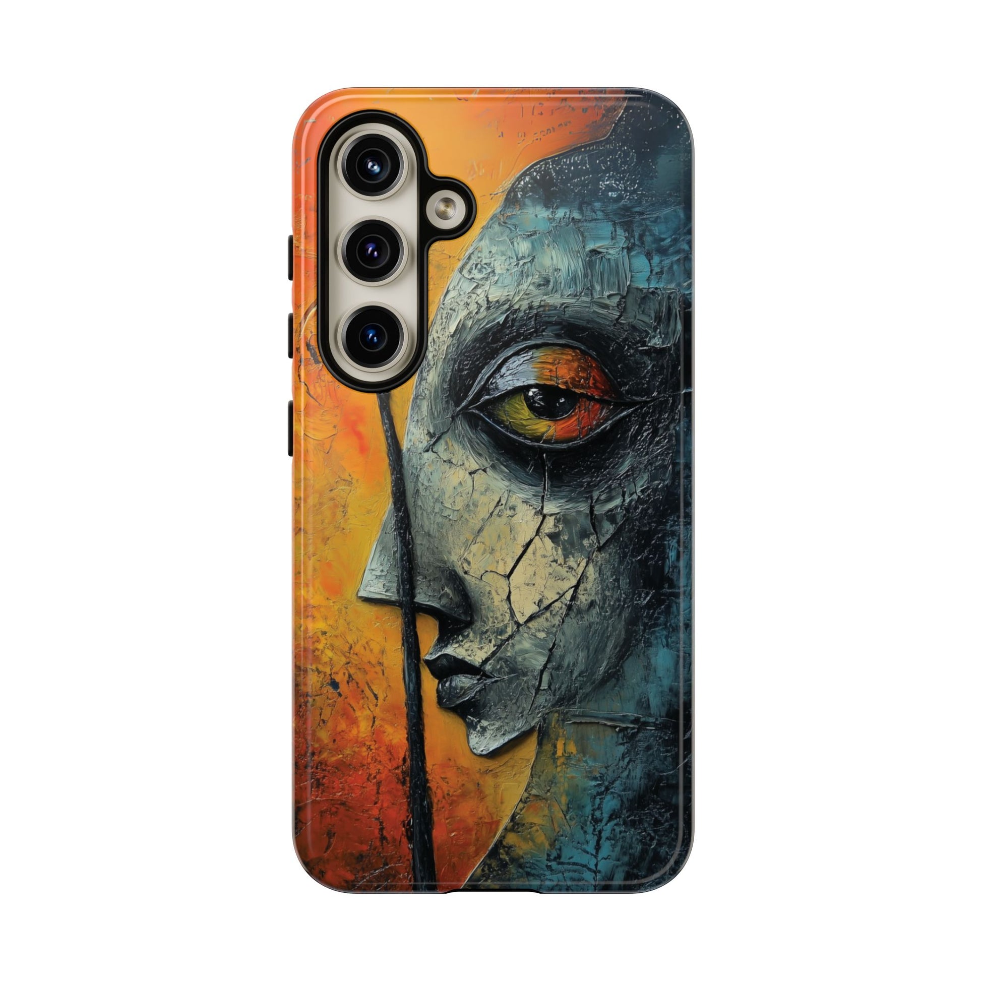 Surrealist Art Phone Case Salvador Dali Style Face Tough Case Unique Artistic 3D Textured Look Surrealism Gift Art iPhone 13 14 15 16