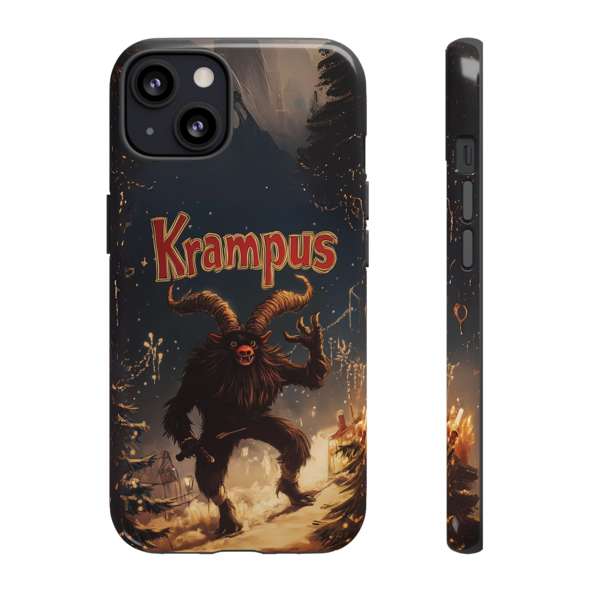 Friendly Krampus Christmas Phone Case Gothic Holiday Traditional Design Scary Merry Santa Claus iphone 13 14 15 16 Pro Max Galaxy Pixel
