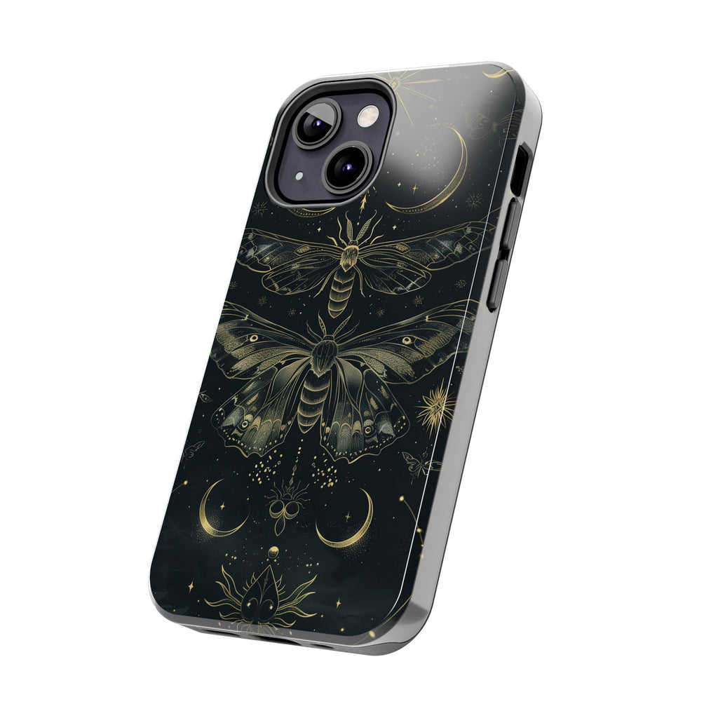 C Dark Academia Mystical Phone Case, Mystical Moth Phone Case, Vintage Magic Witchcraft iPhone Cover, Esoteric Nature Art, iPhone 15 Pro Max