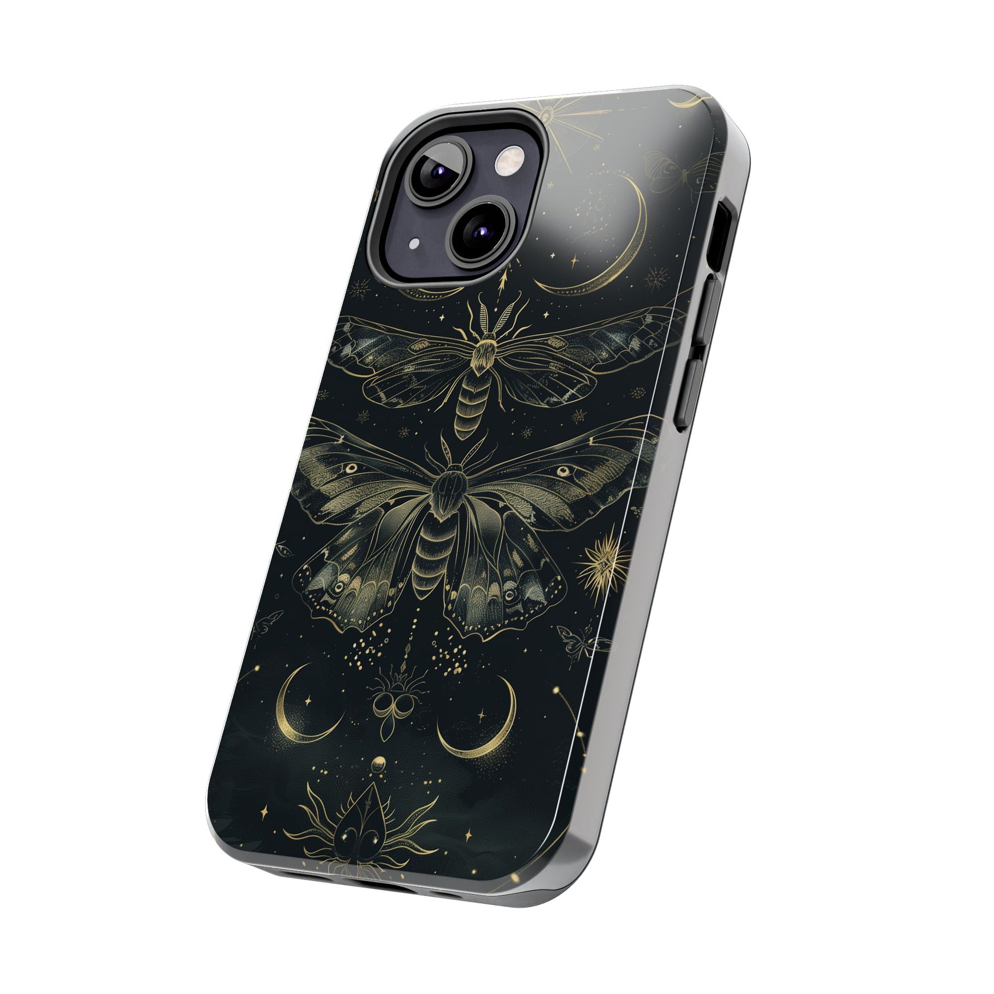 C Dark Academia Mystical Phone Case, Mystical Moth Phone Case, Vintage Magic Witchcraft iPhone Cover, Esoteric Nature Art, iPhone 15 Pro Max
