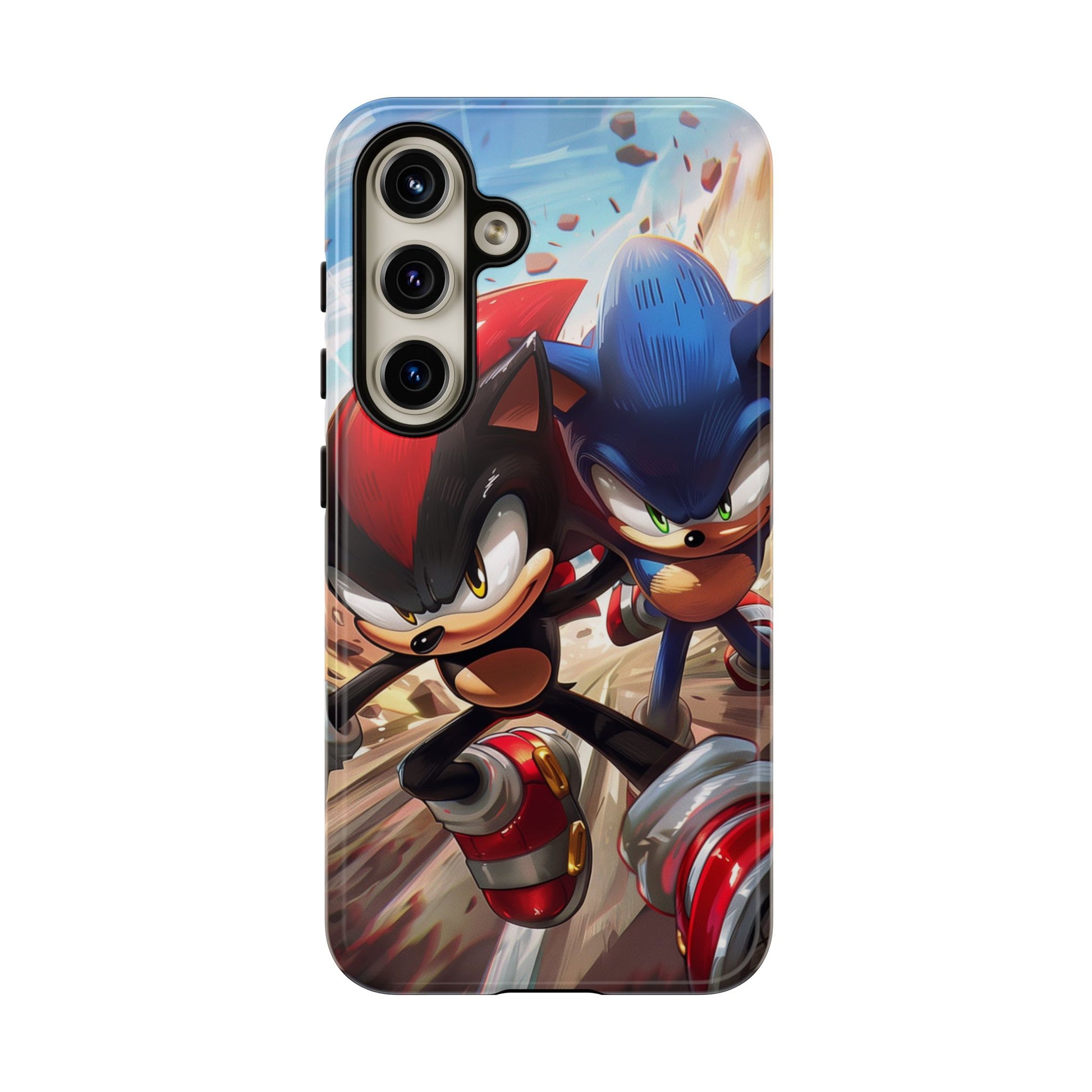 Sonic and Shadow Phone Case, Sonic and Shadow, Tough Android Case, Fun Video Game Phone Case, Retro Game Case, SEGA Video Game Android Case