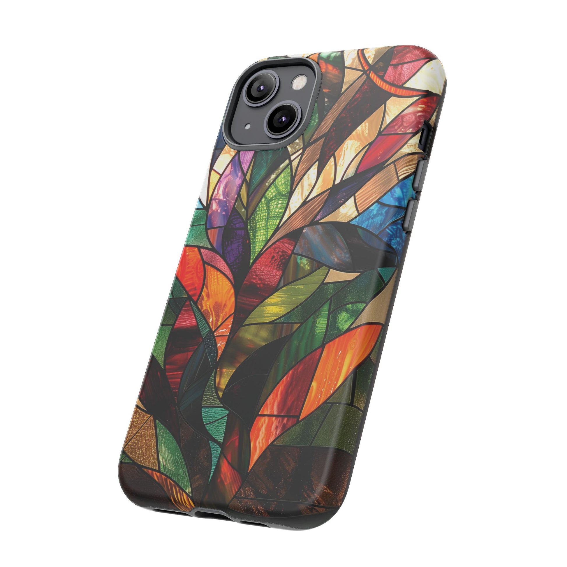 Frank Lloyd Wright Inspired Stained Glass Phone Case Mid Mod Geometric Artistic Architectural Design Art Deco iphone 13 14 15 16 Pro Max